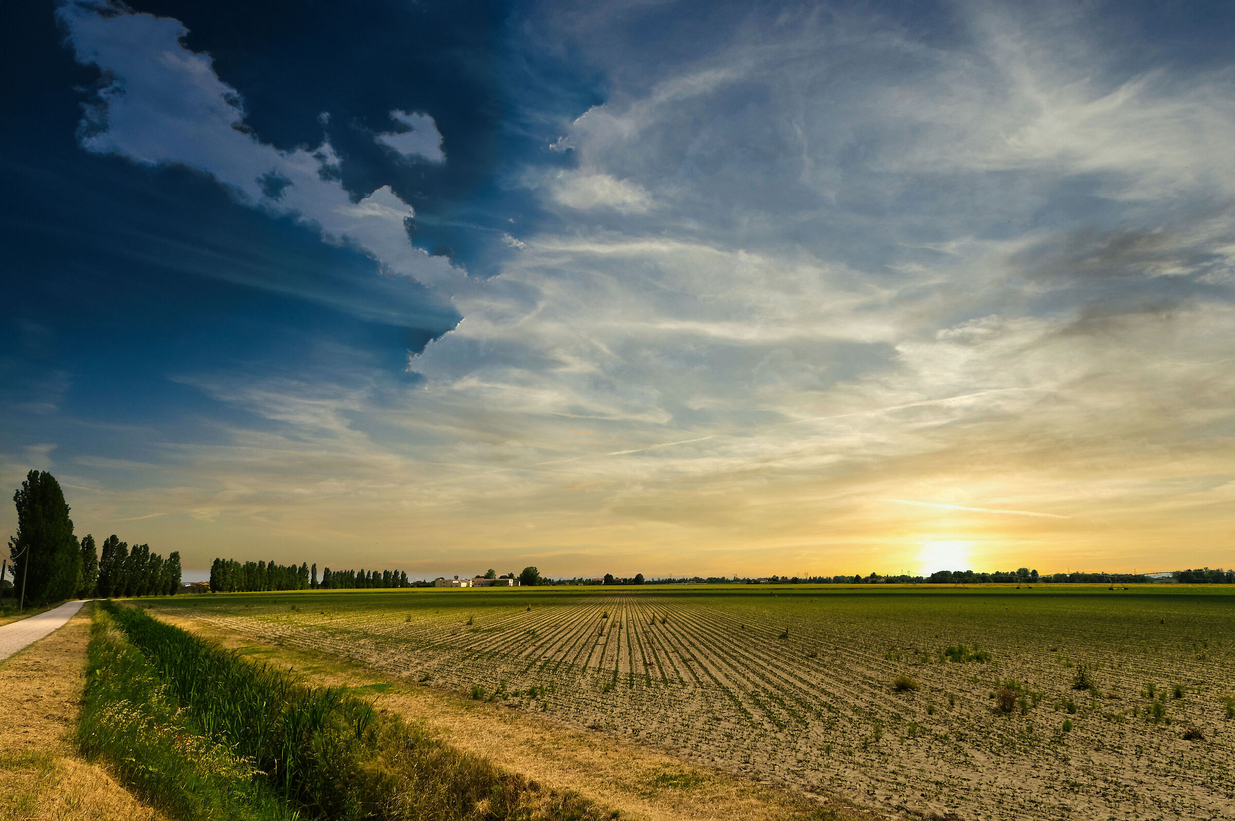 Destra PO, il tramonto