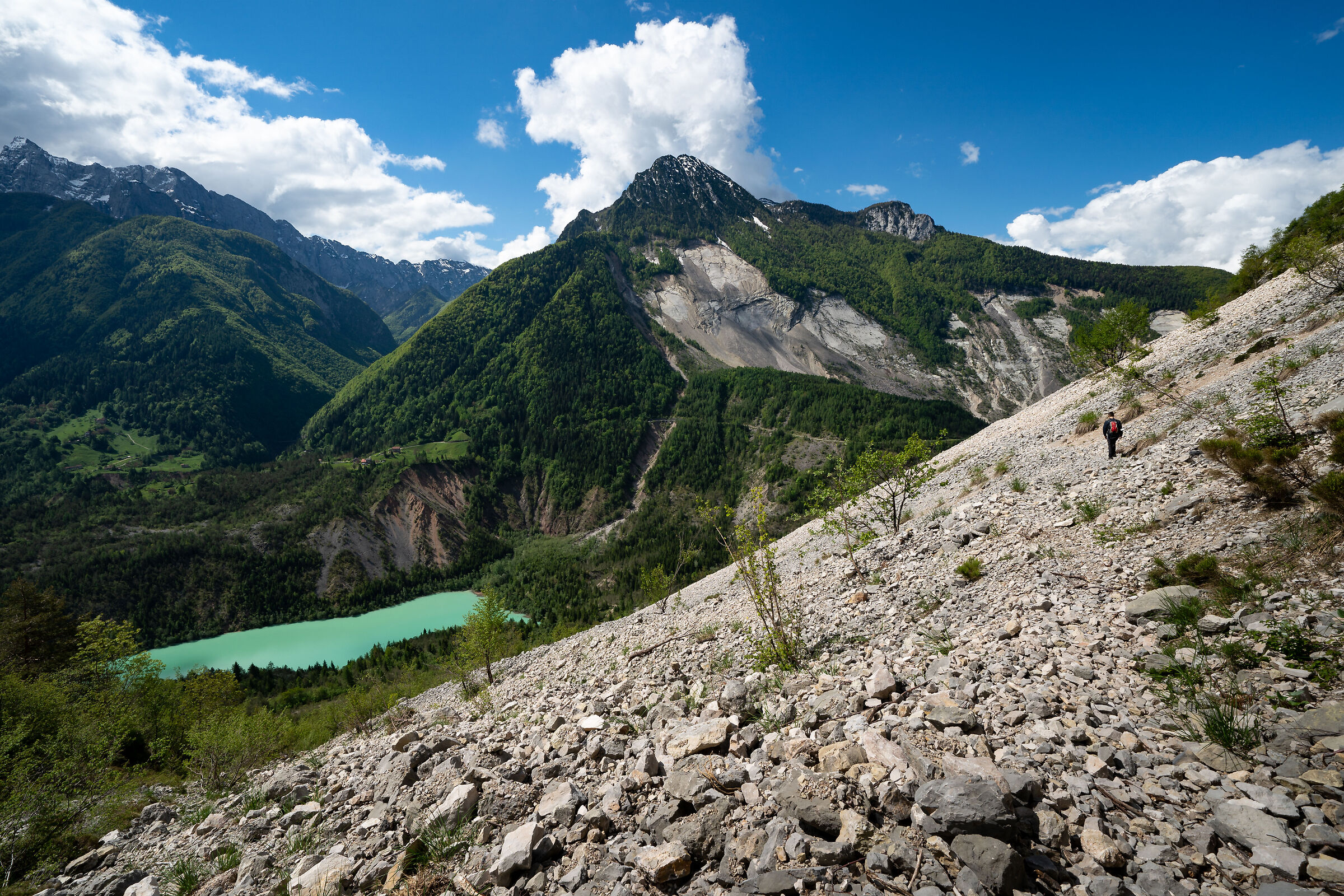 Mount Toc landslide from Erto-Casso coal trail