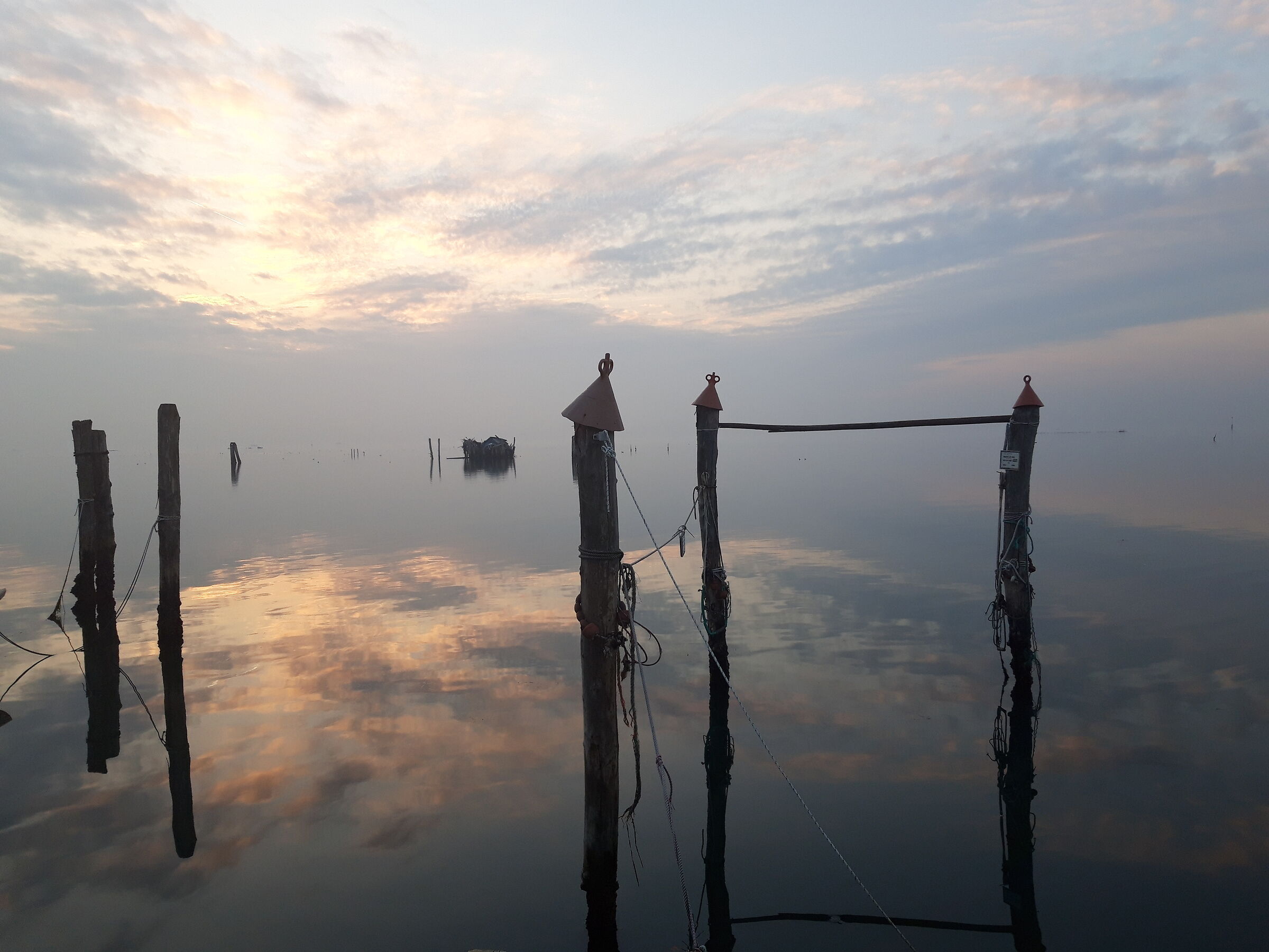Tramonto invernale a Pellestrina