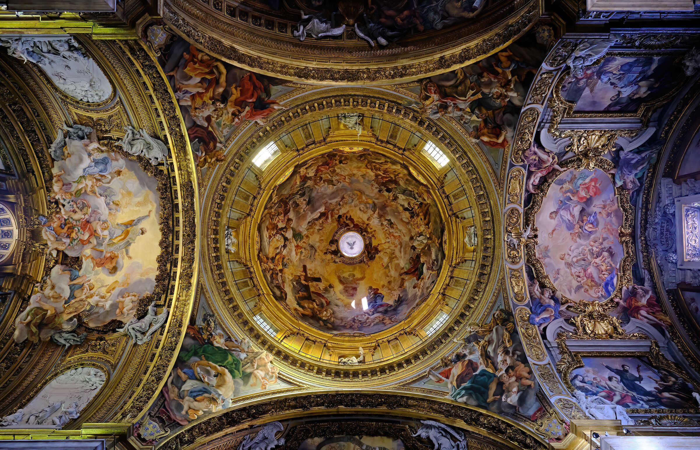 Vault of the dome church of Jesus Rome