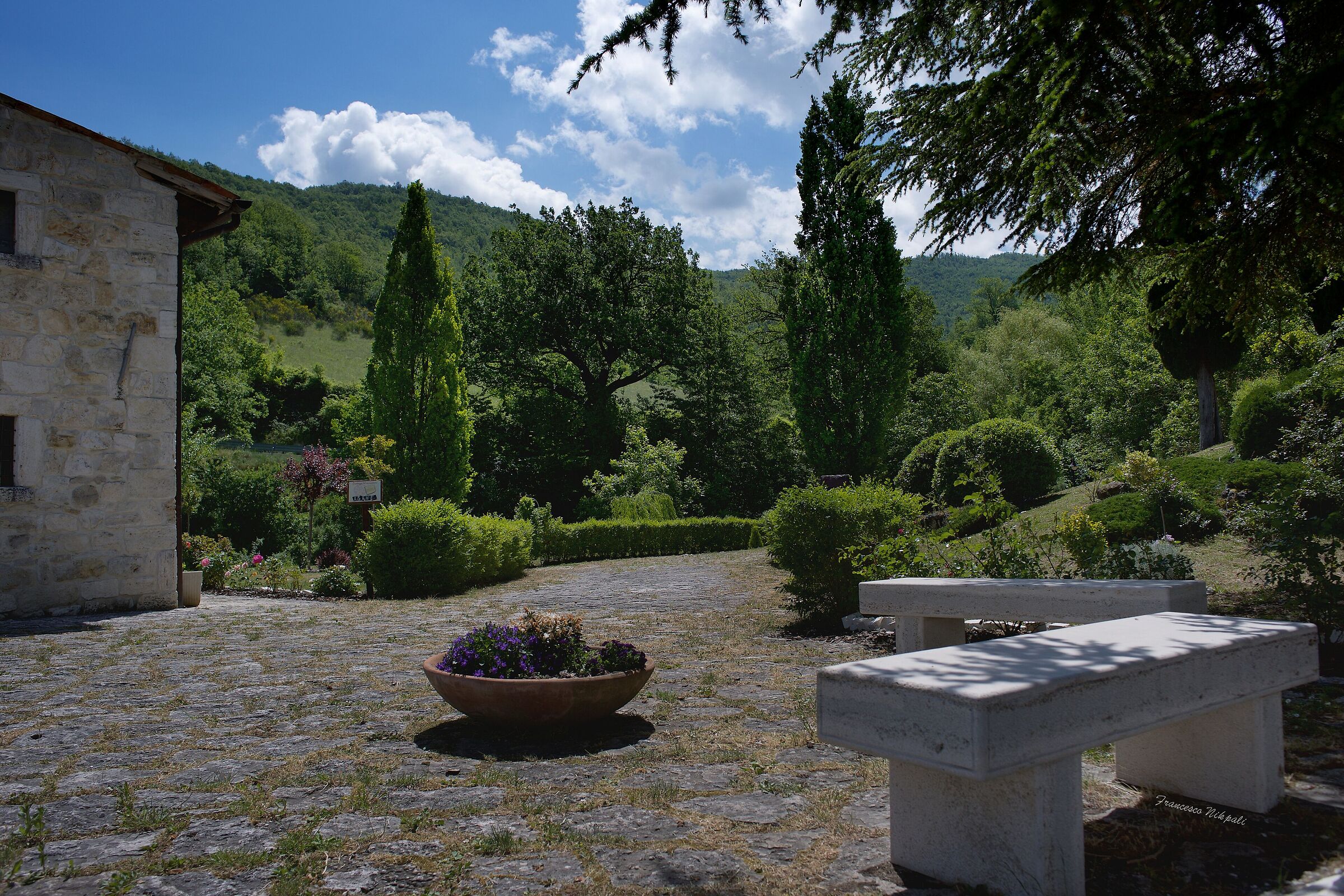 Gardens in the Monastery of St. Benedict in Valledacqua