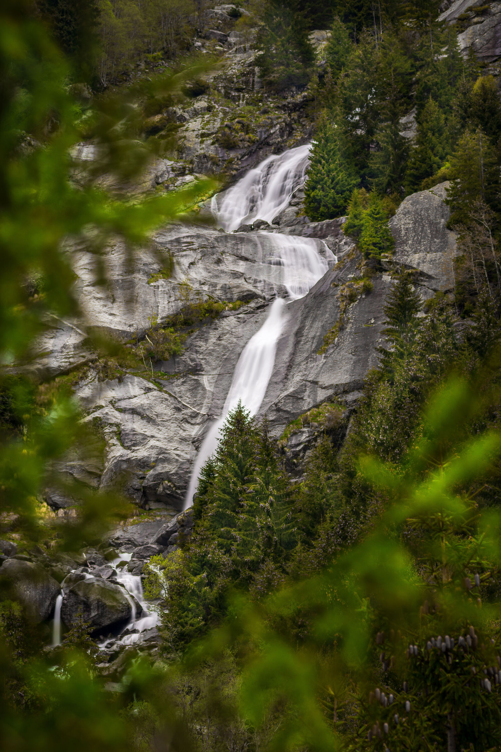 Waterfall in Val di Mello