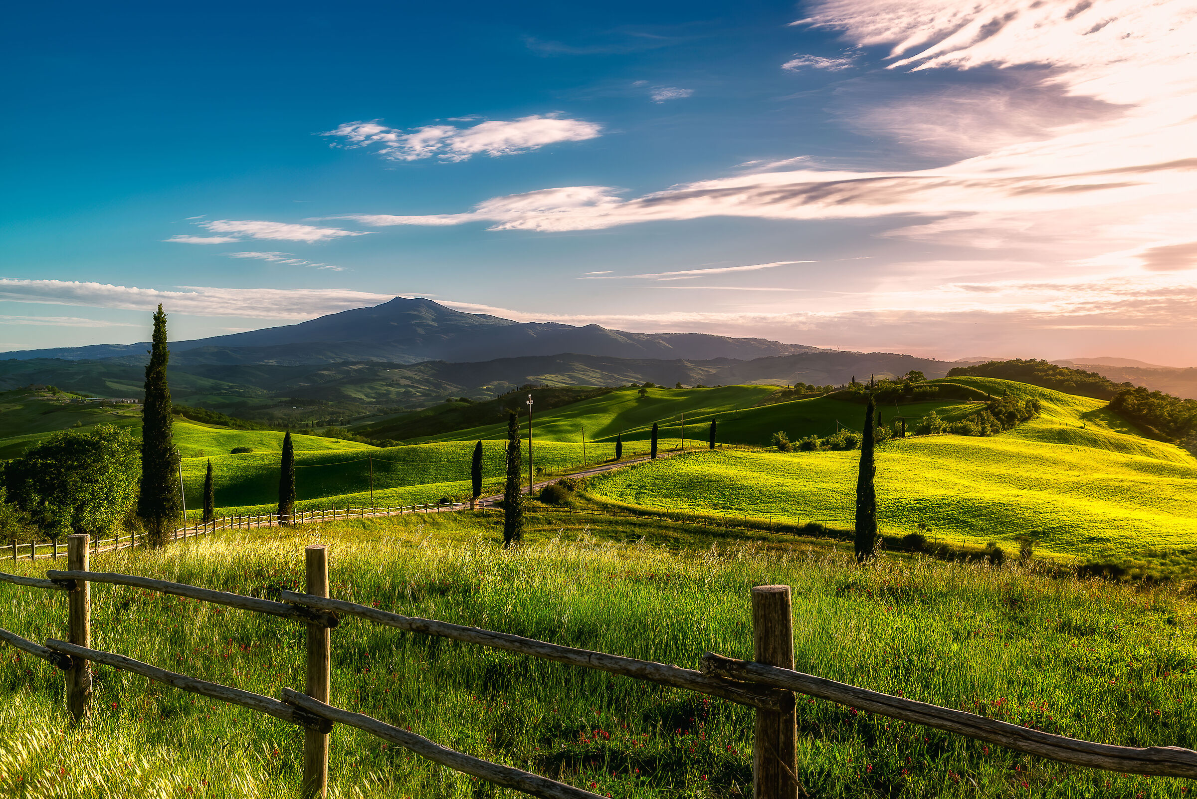 un quasi tramonto sulla valle del trinoro(si)