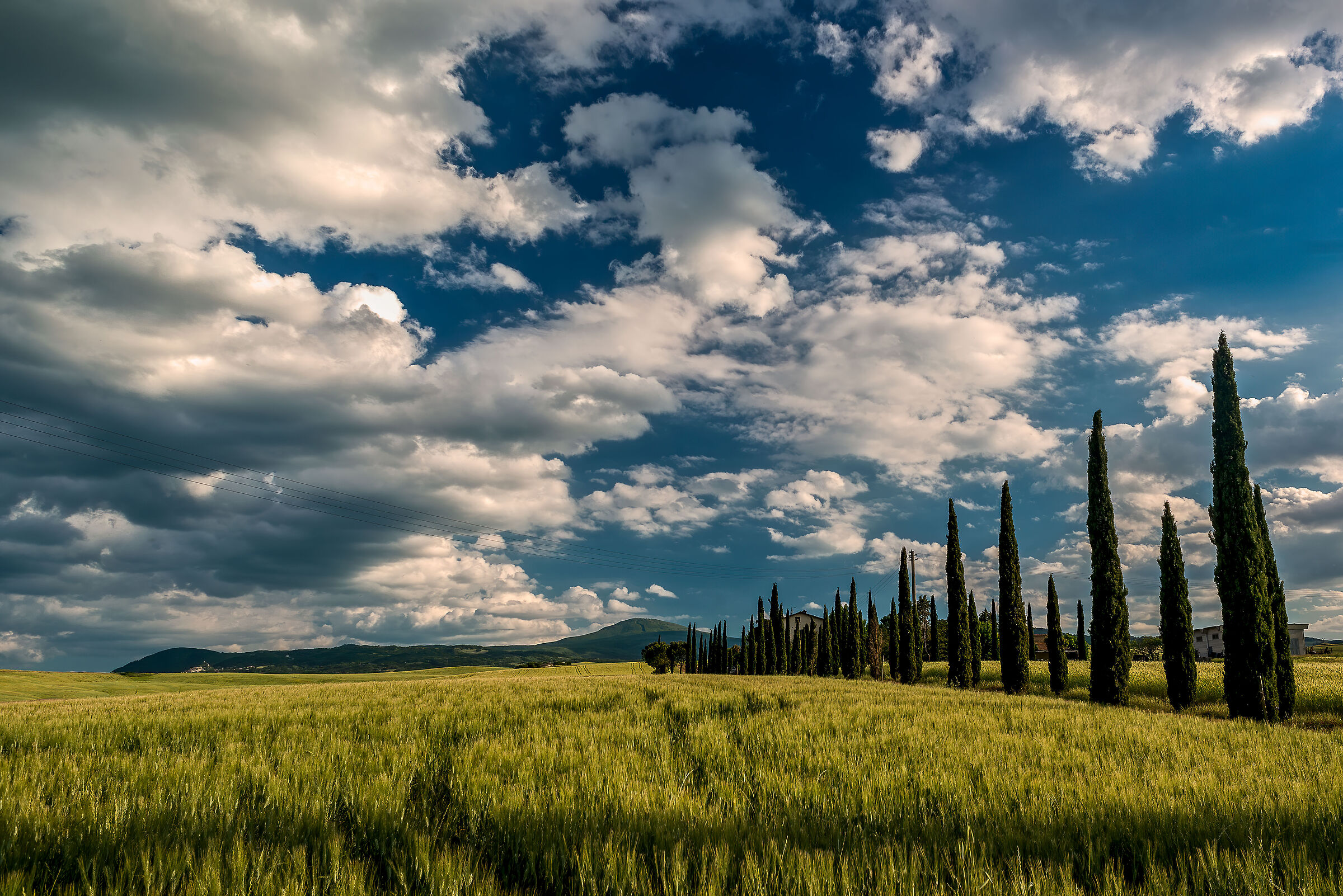 i cieli della val d'orcia in pomeriggi