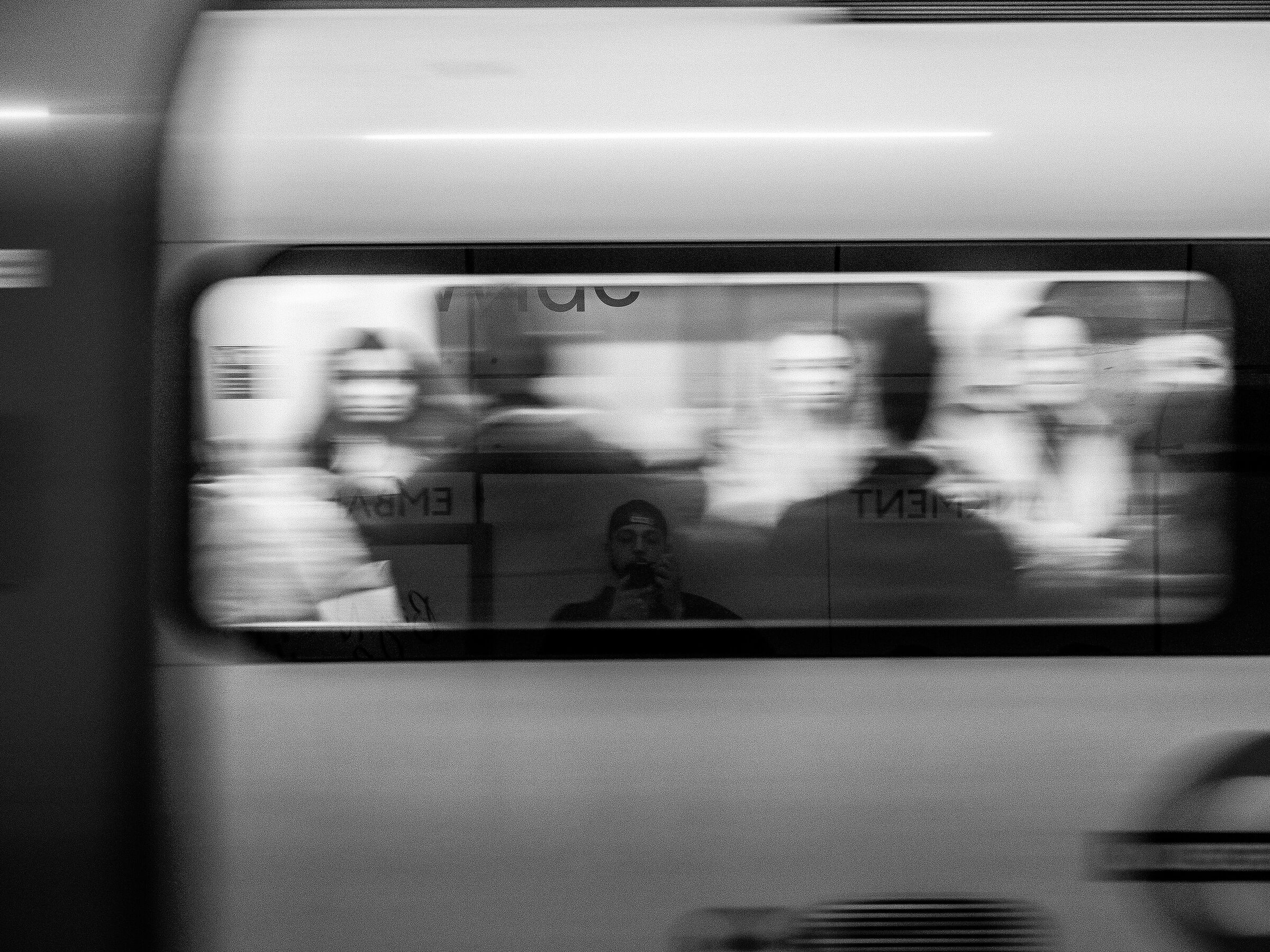 Melting faces (London Underground)