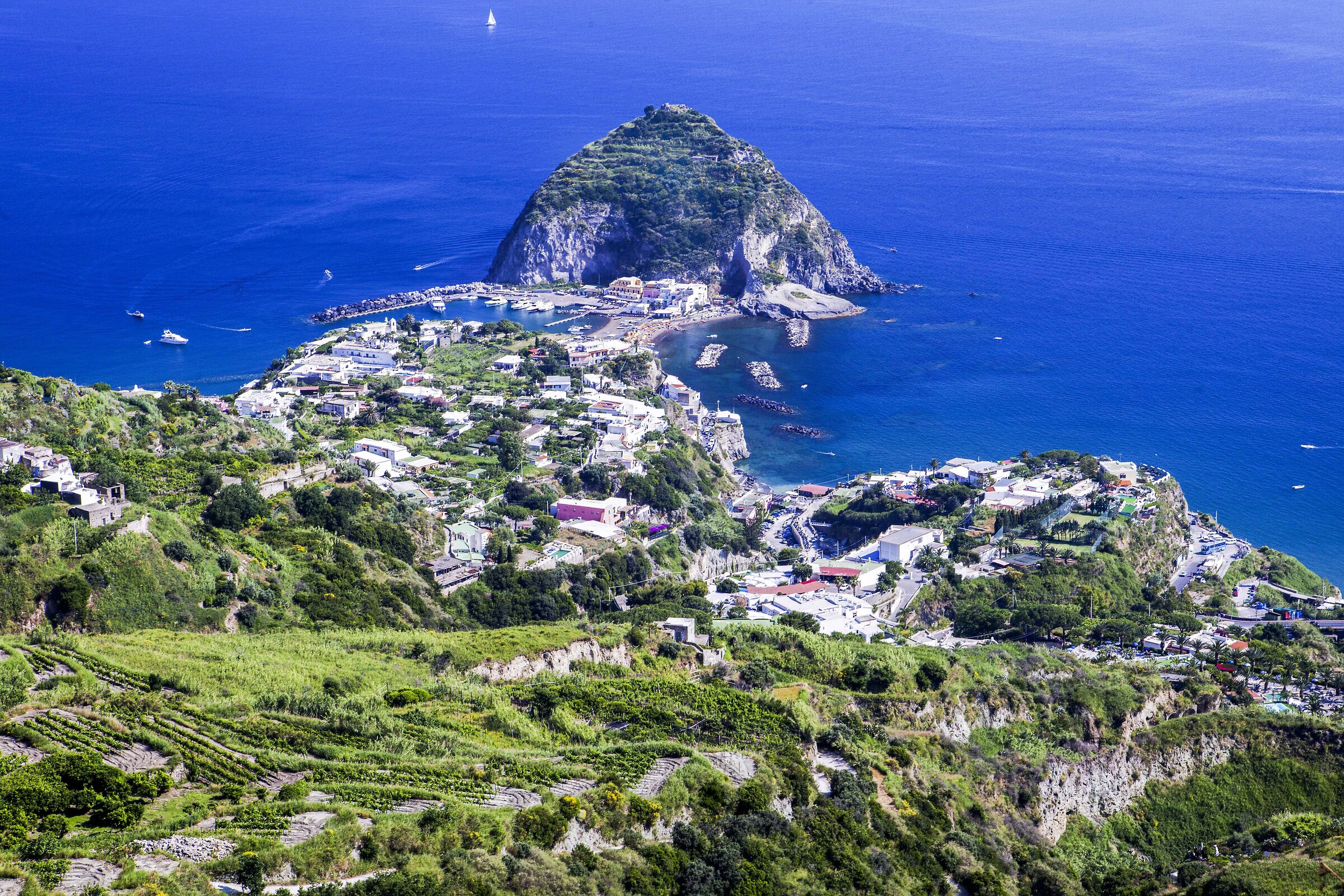 Overview of Sant'Angelo from Mount Epomeo