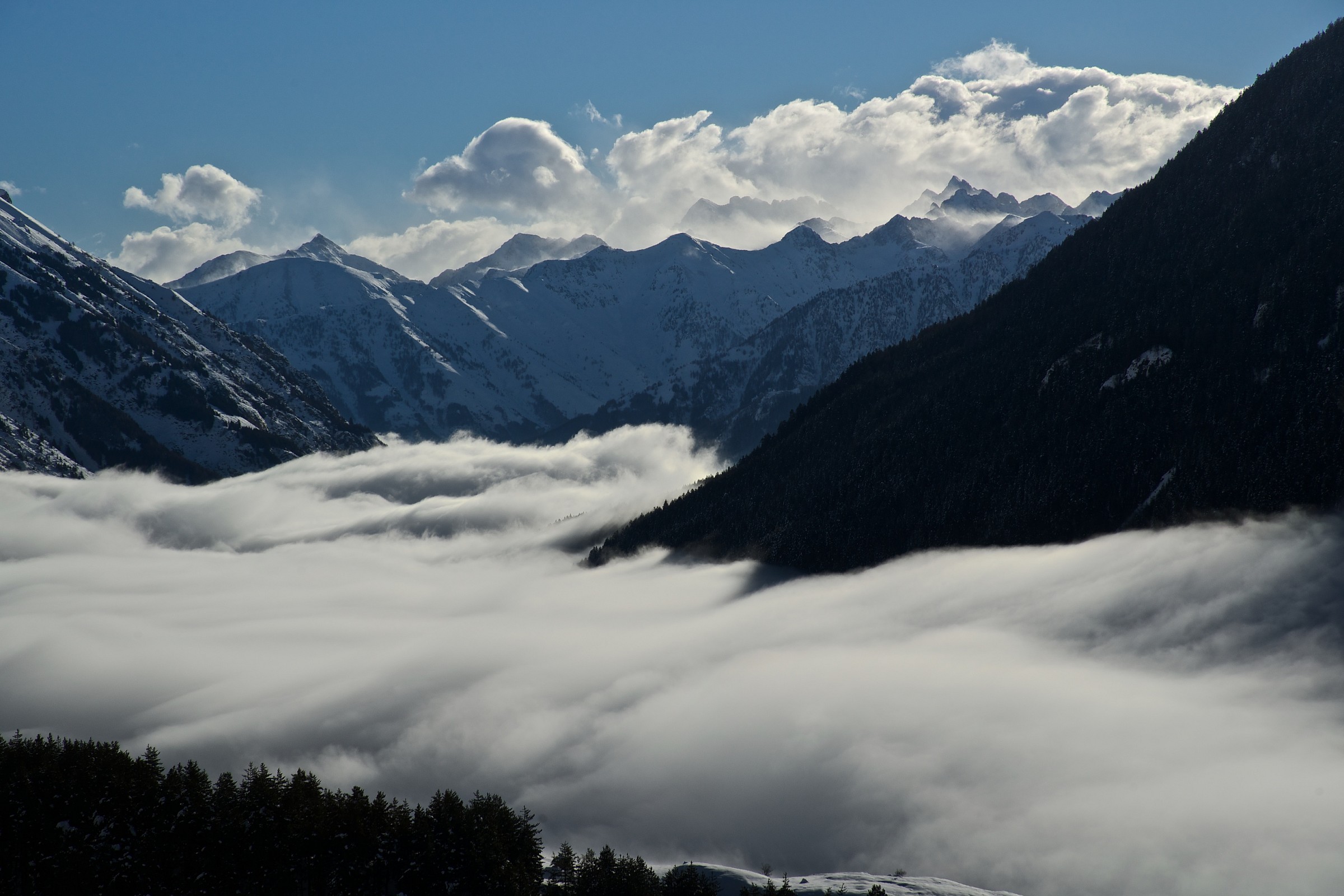 Above and below the clouds