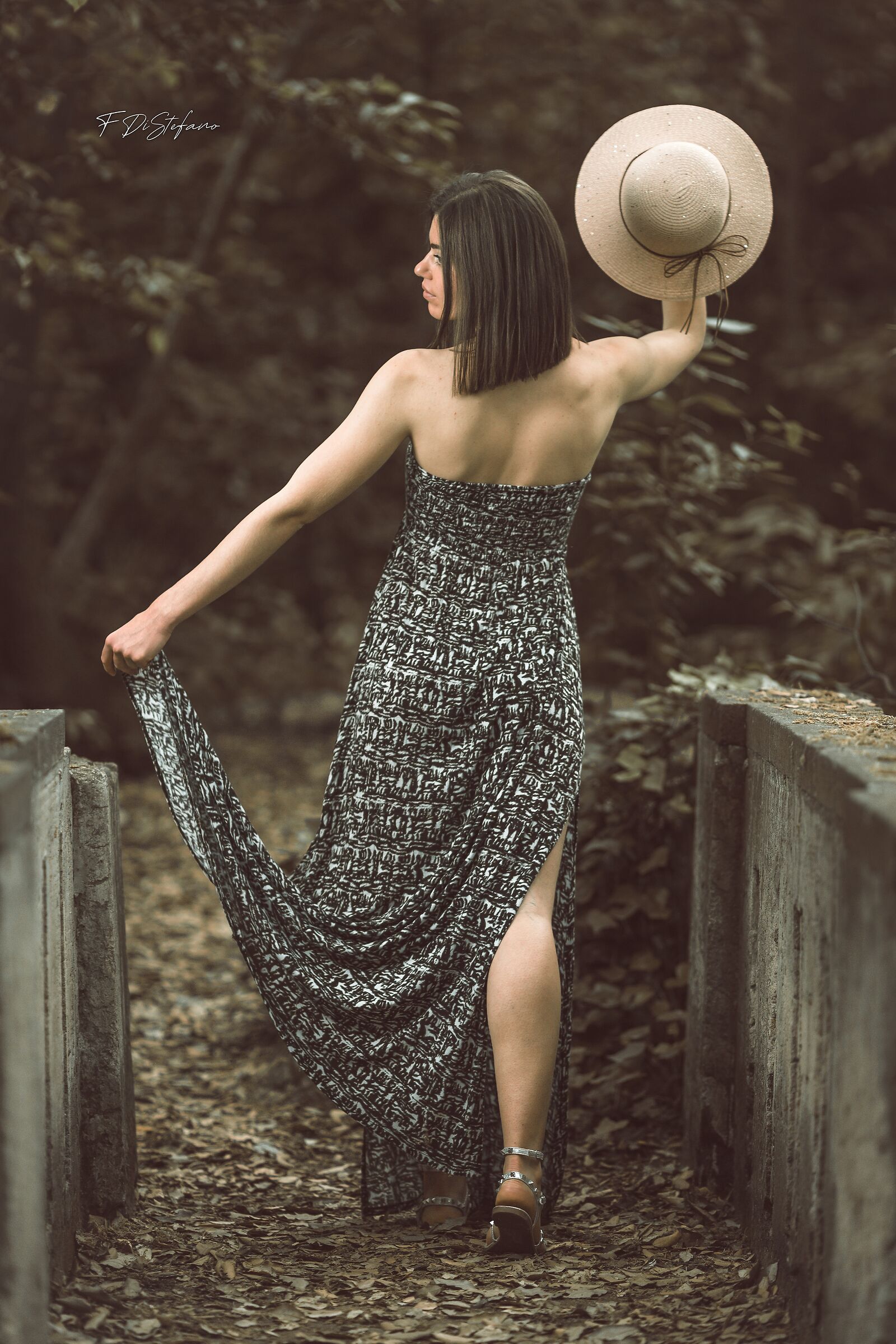 Walking in the garden