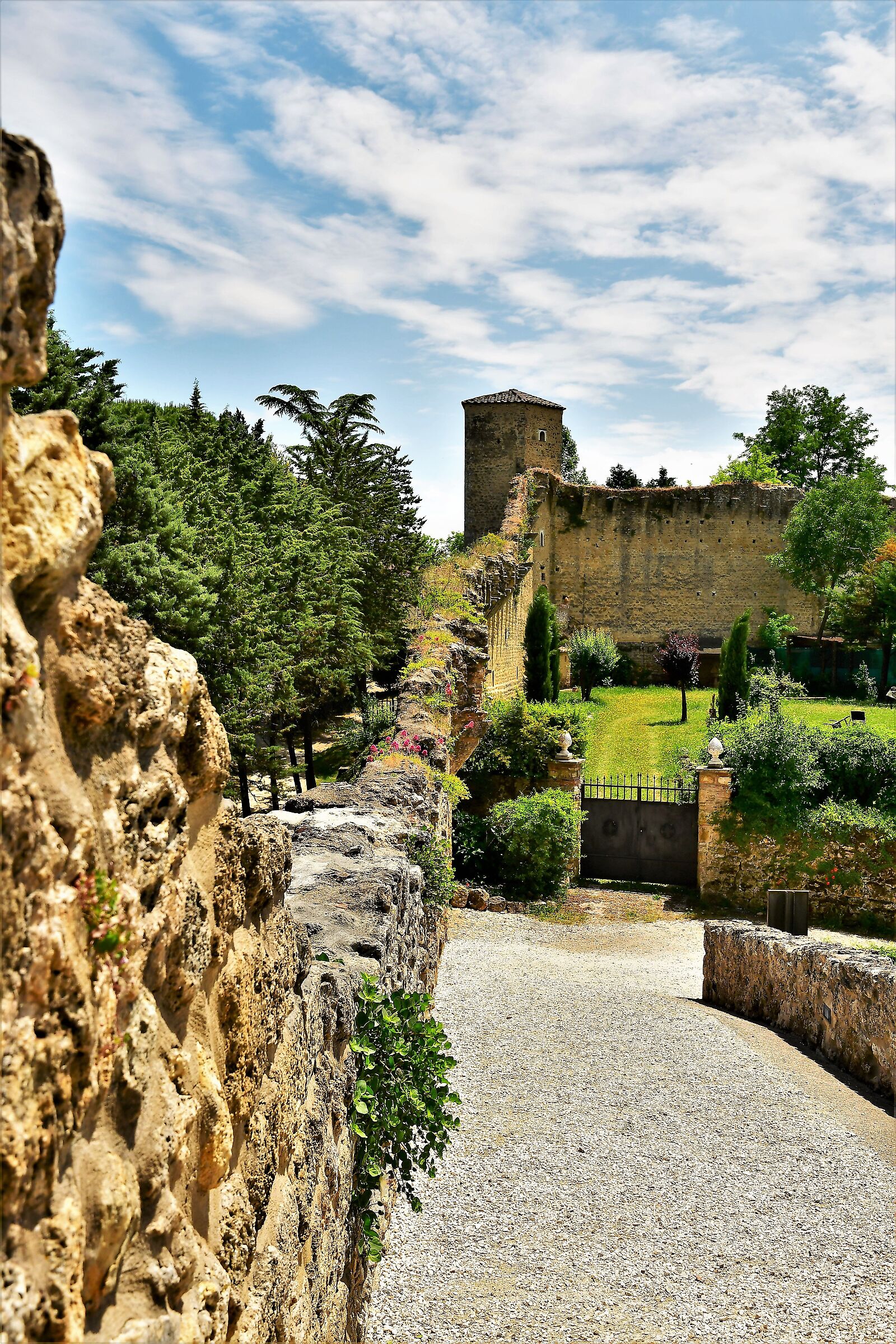 the walls of the castle of staggia in the Sienese