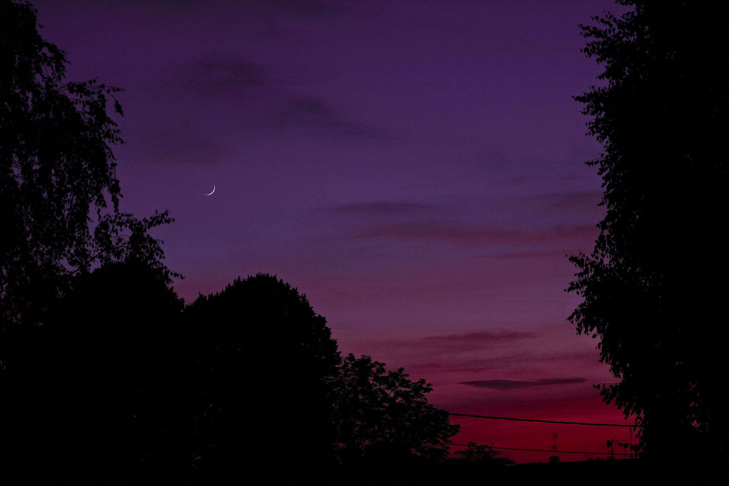 Oggi ci ha fatto visita anche la luna