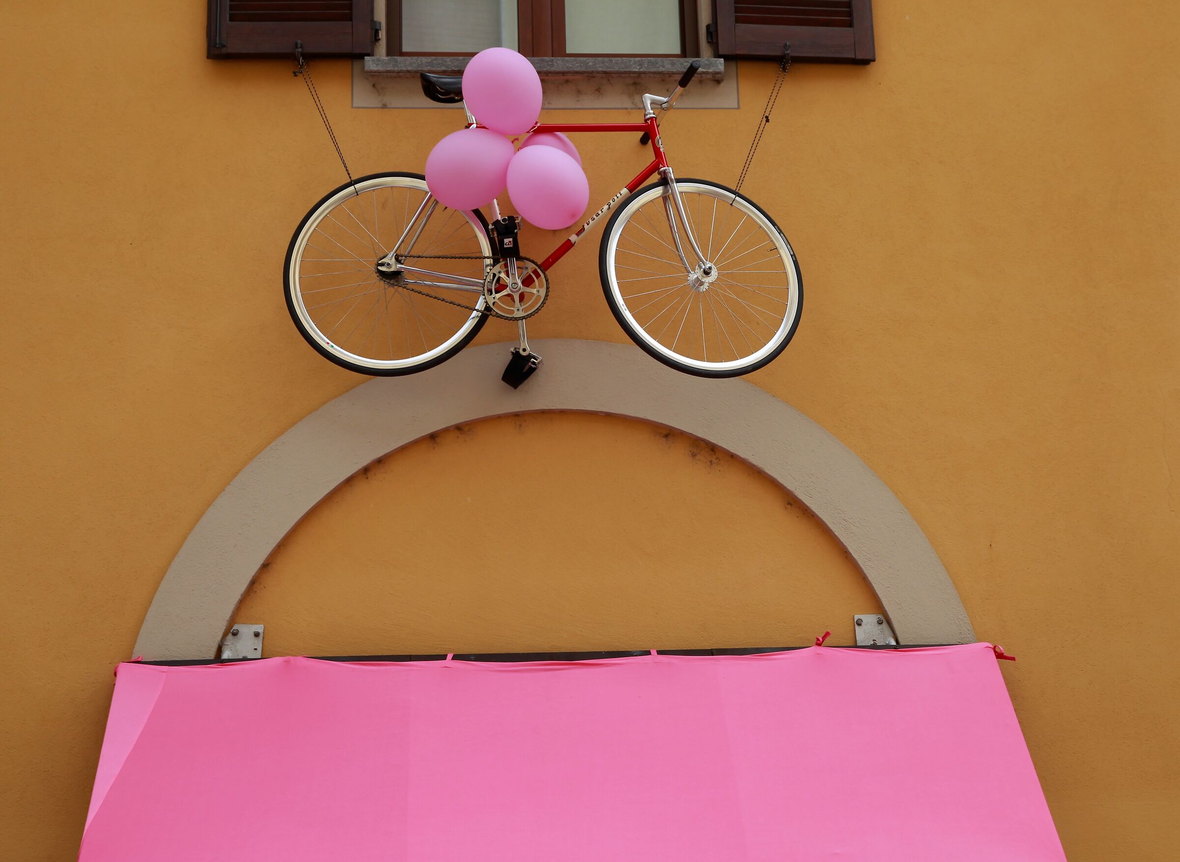 I hung my bike on the nail