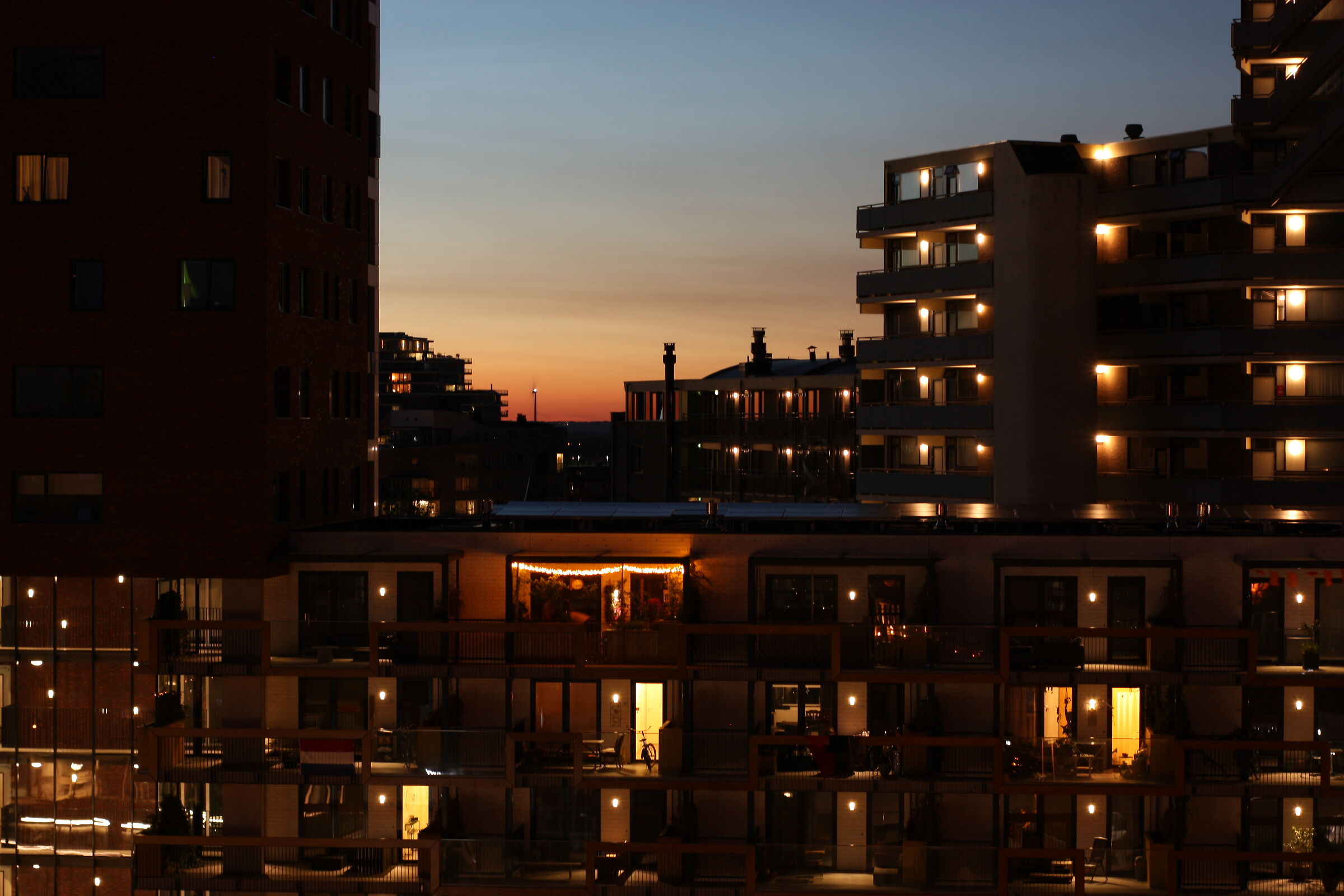 Late spring sunset in Nijmegen Centrum