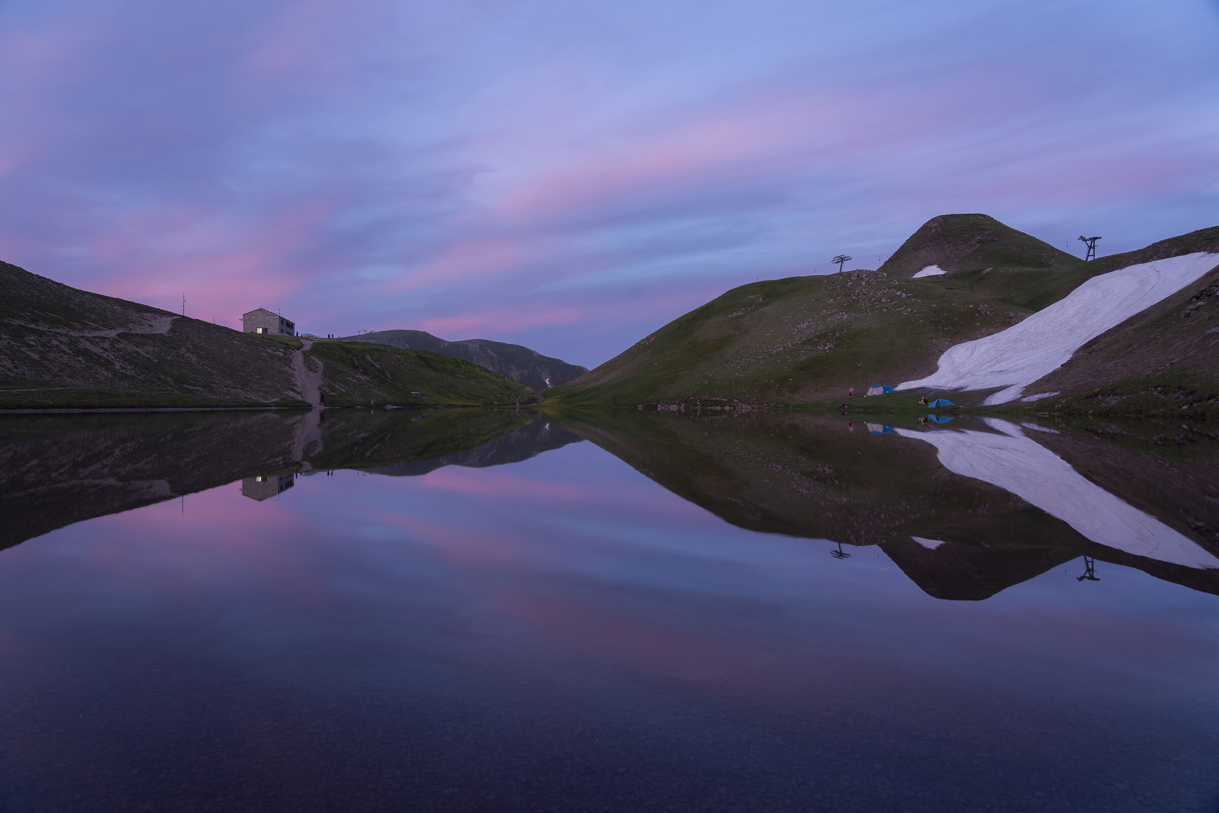 tramonto sul lago scaffaiolo 1