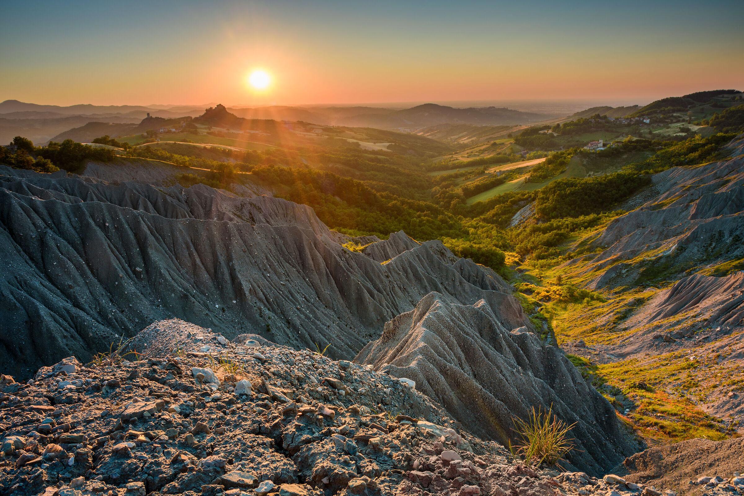 Tramonto ai calanchi di Canossa
