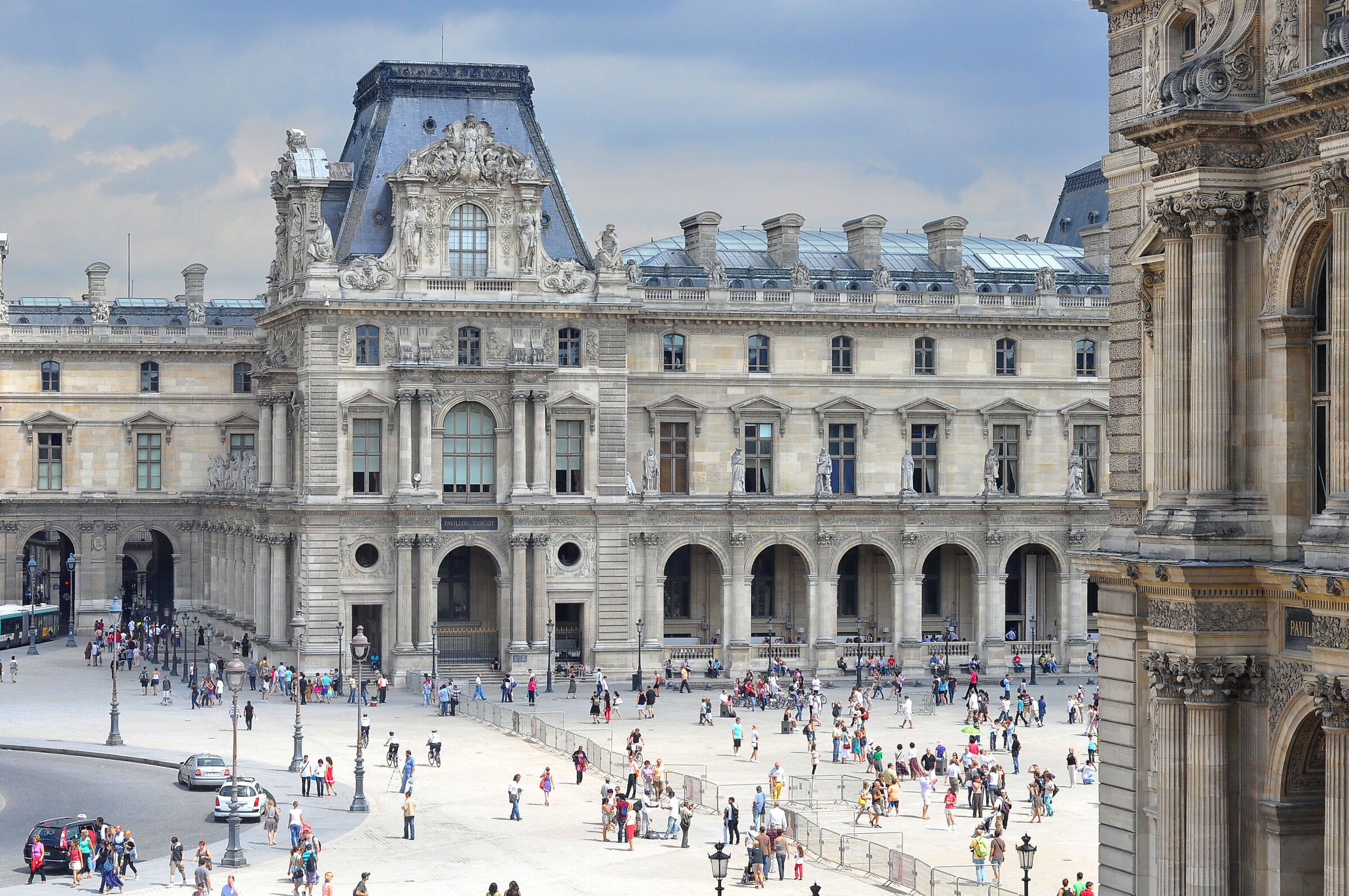 Louvre outside but seen from within