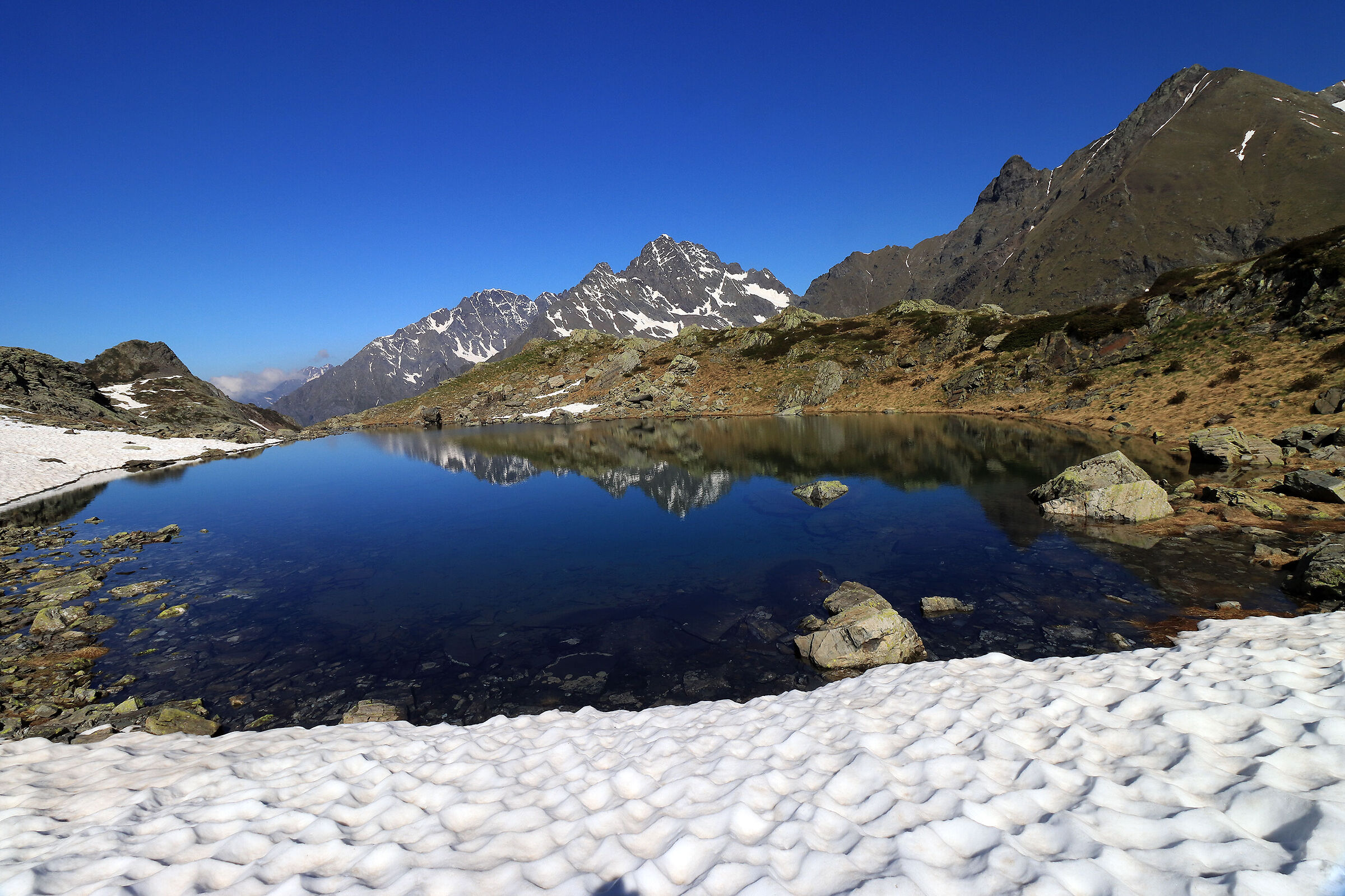 the last snow in the Black Horns
