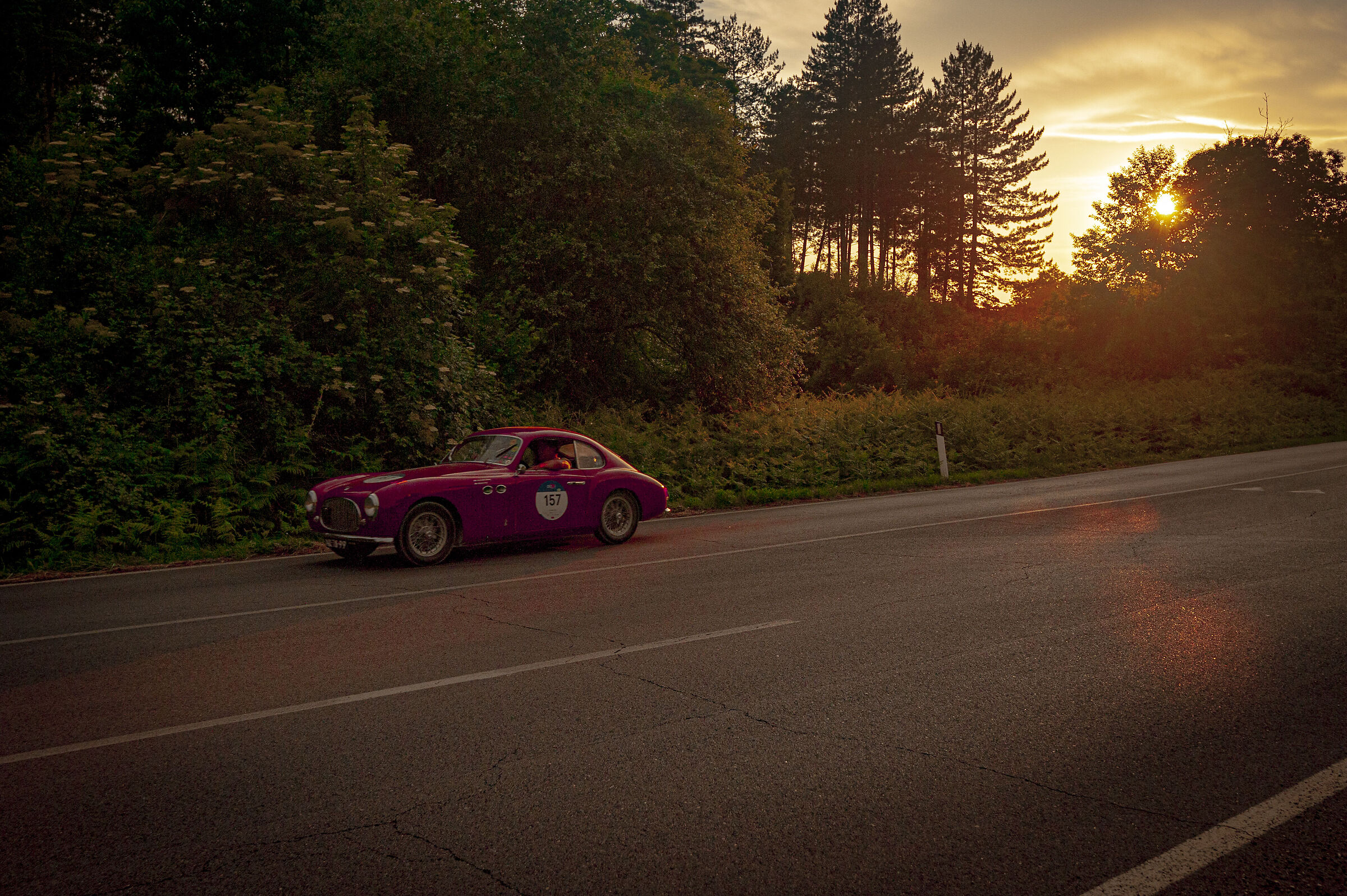 il tramonto sulla 1000 miglia