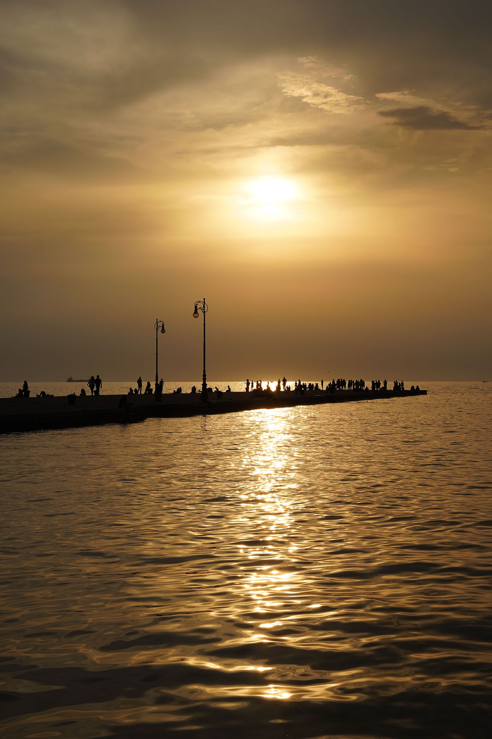 Tramonto sul molo Audace 3