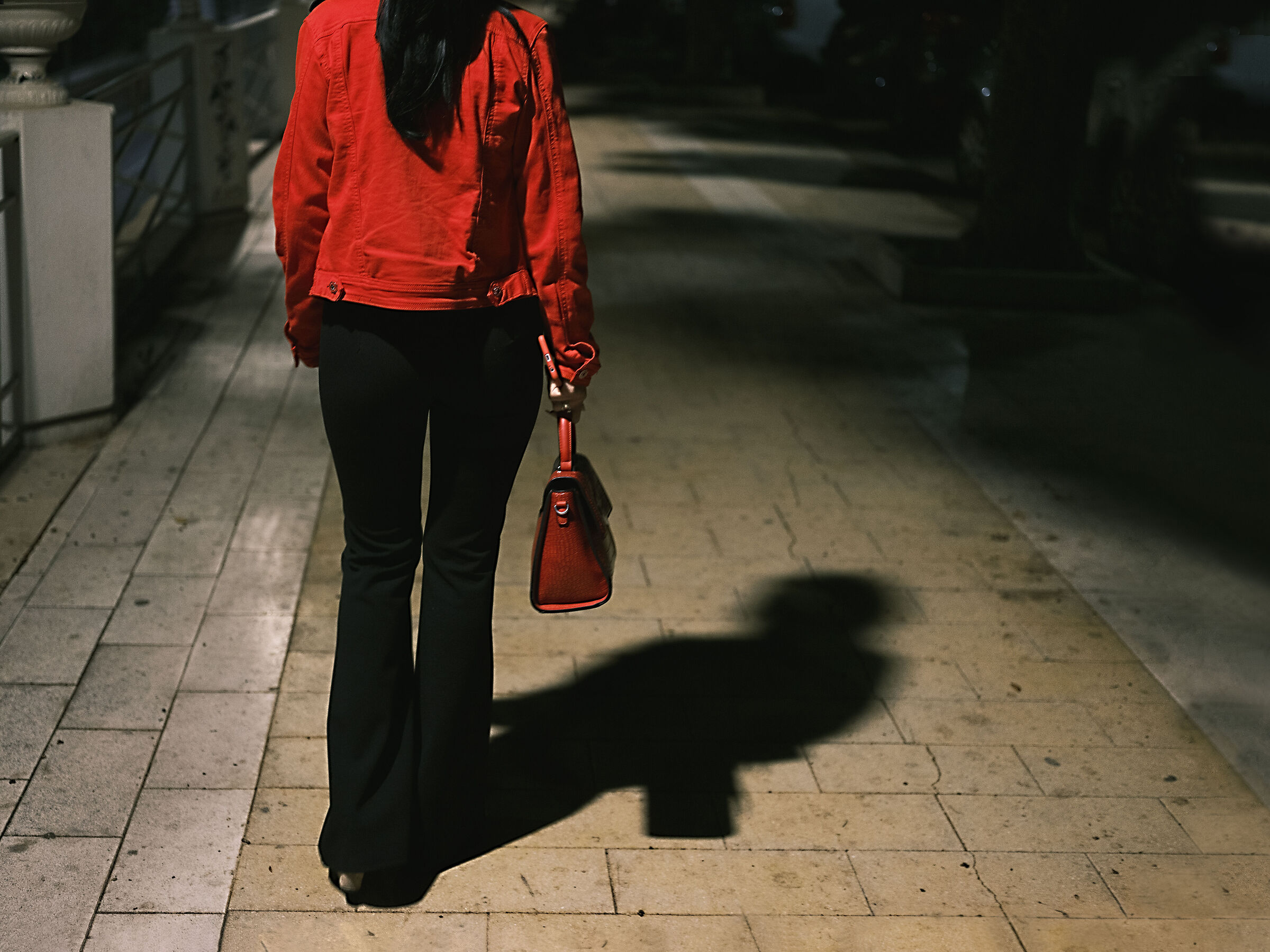 Red walking