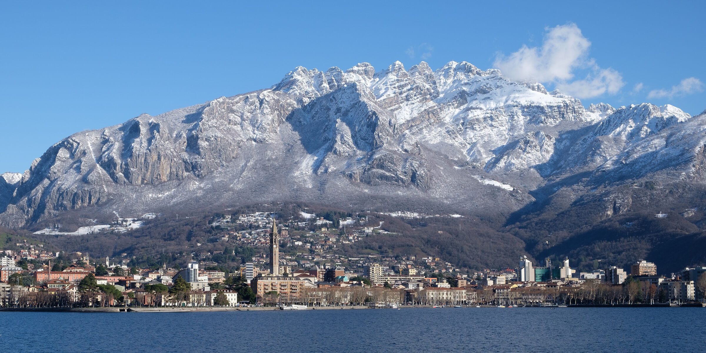 Vista invernale su Lecco e Resegone 2