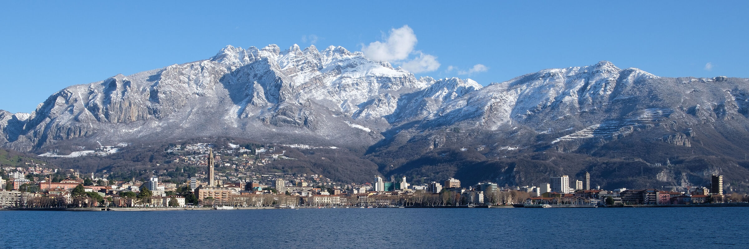 Winter view of Lecco