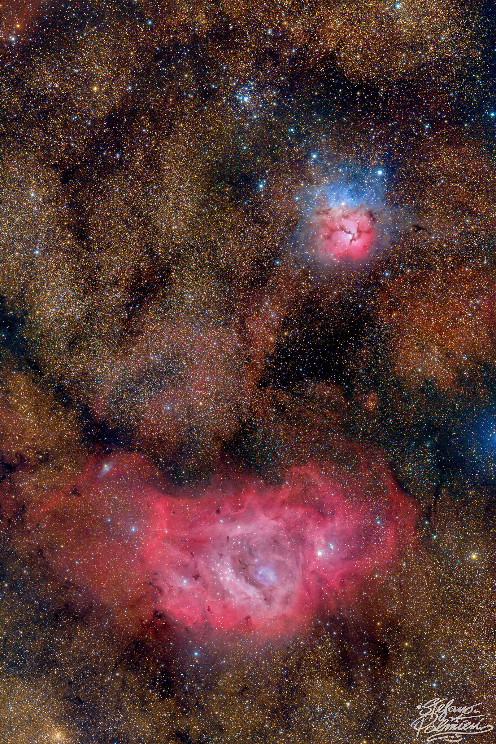 Nebulose M8 ed M20 nel Sagittario...Classico Estivo