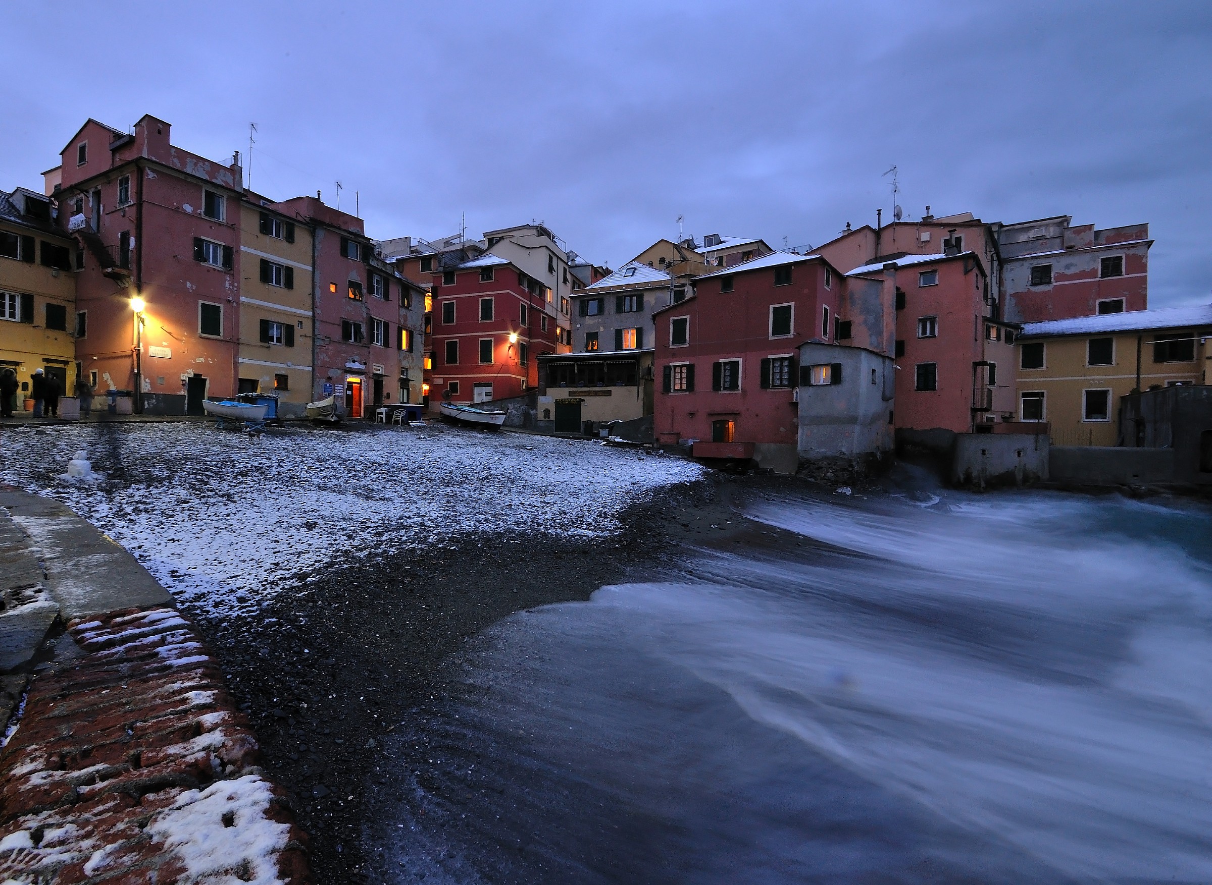 Boccadasse with snow