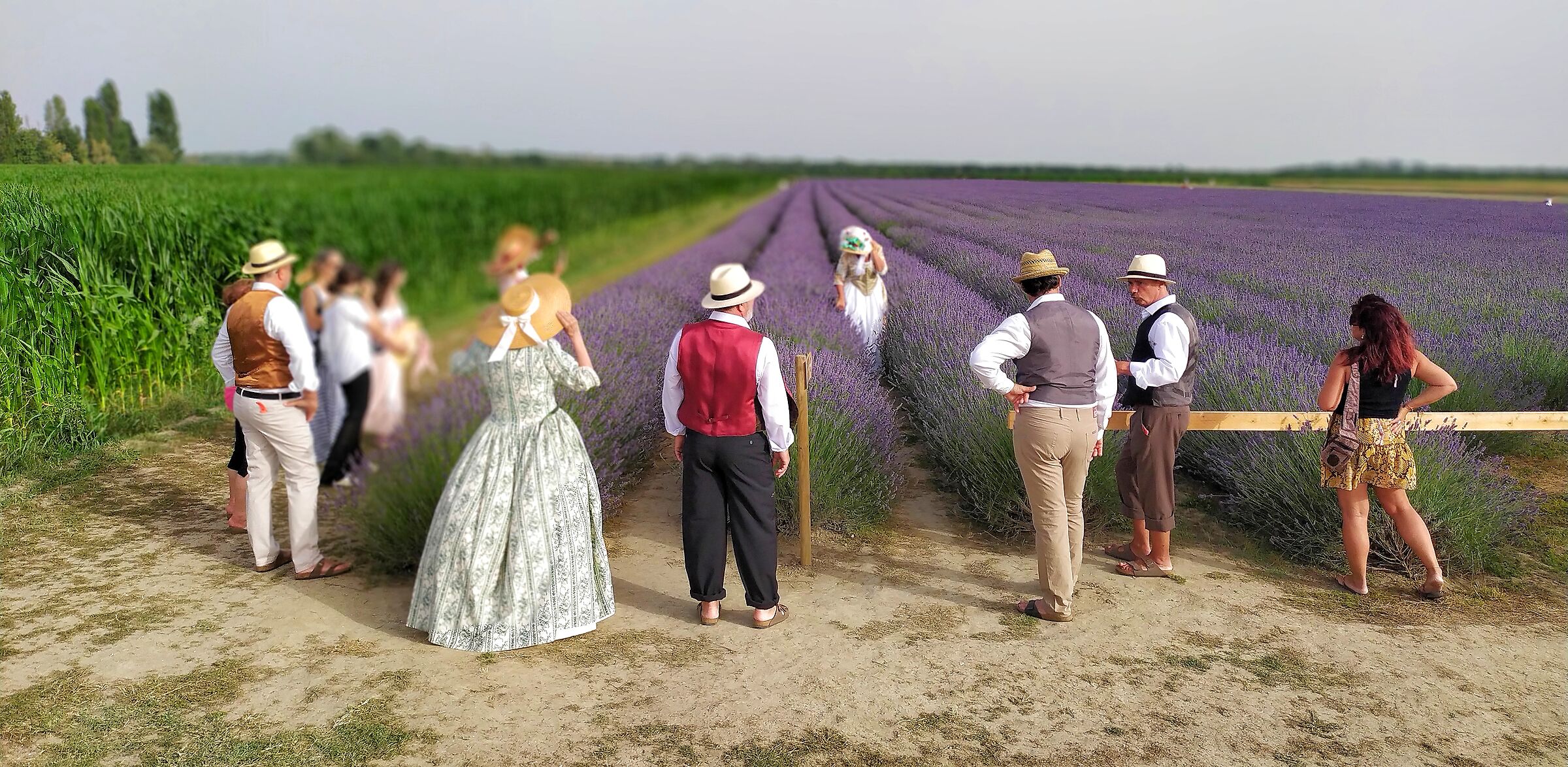 I figuranti e la lavanda. Cà Mello.