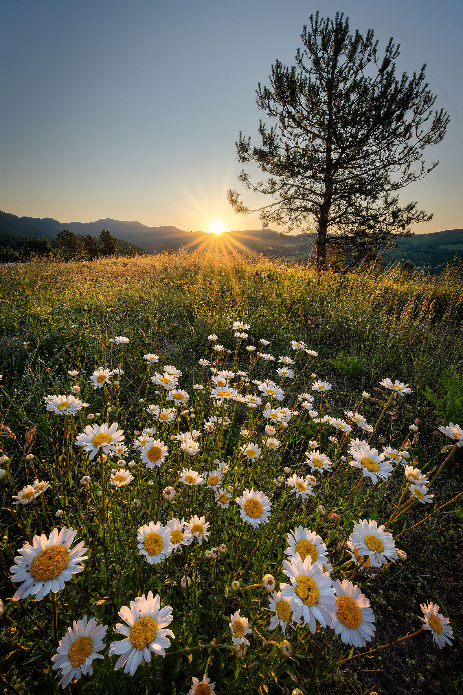 Sunrise in the Apennines.