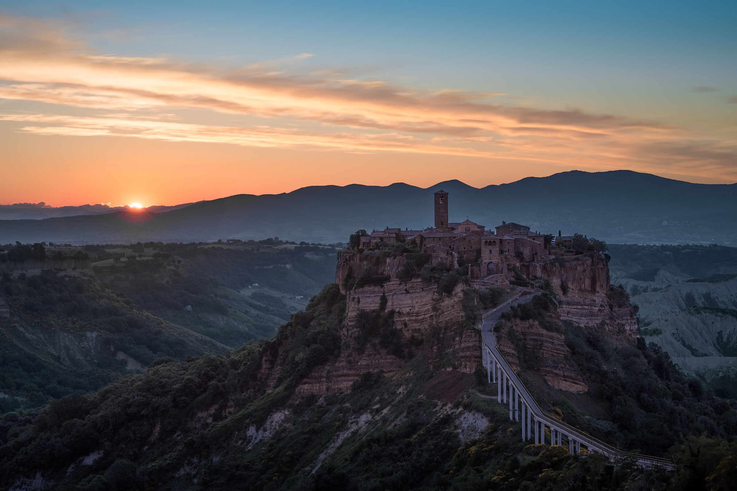 sunrise in Civita di Bagnoregio