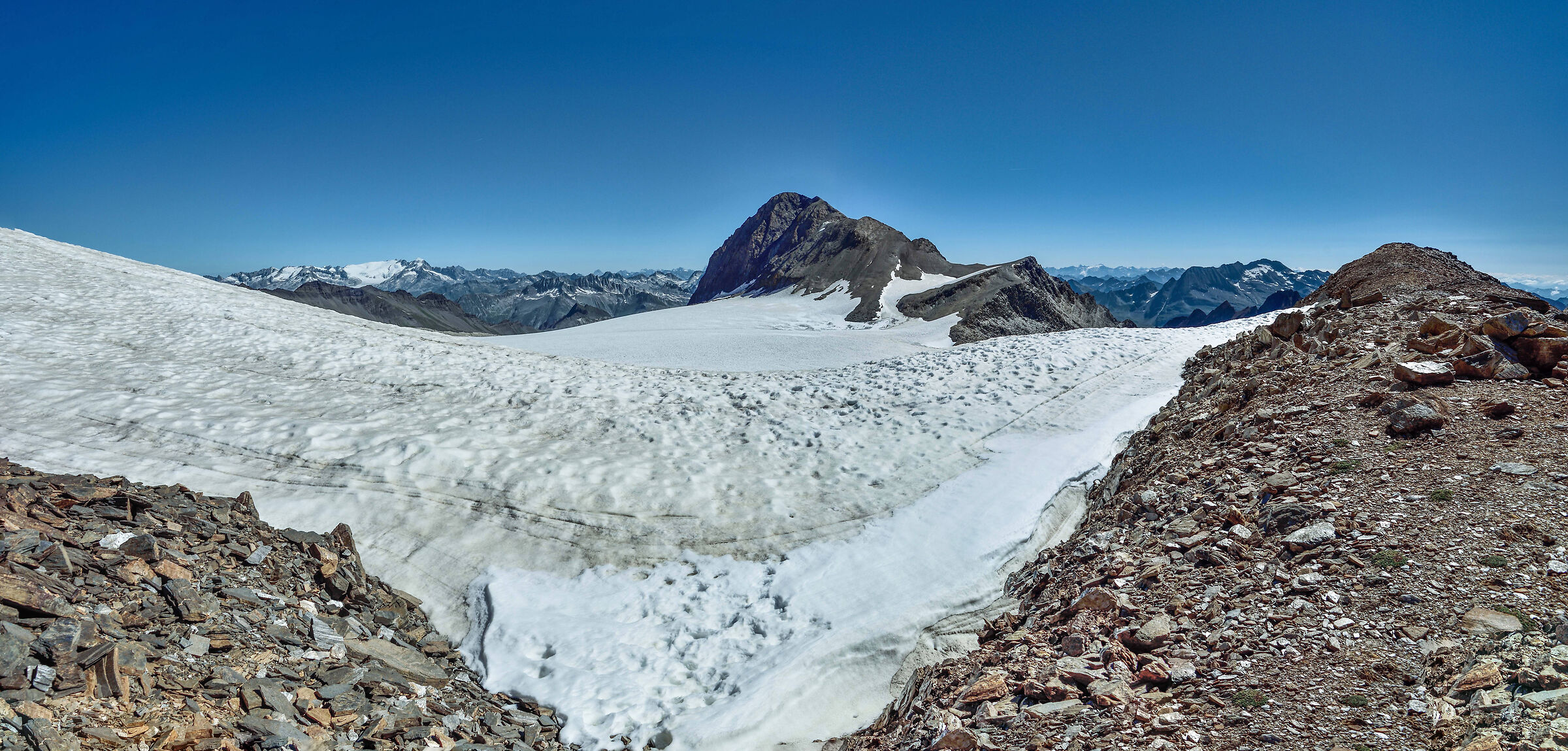 da circa quota 3100m quello che resta del ghiacciaio