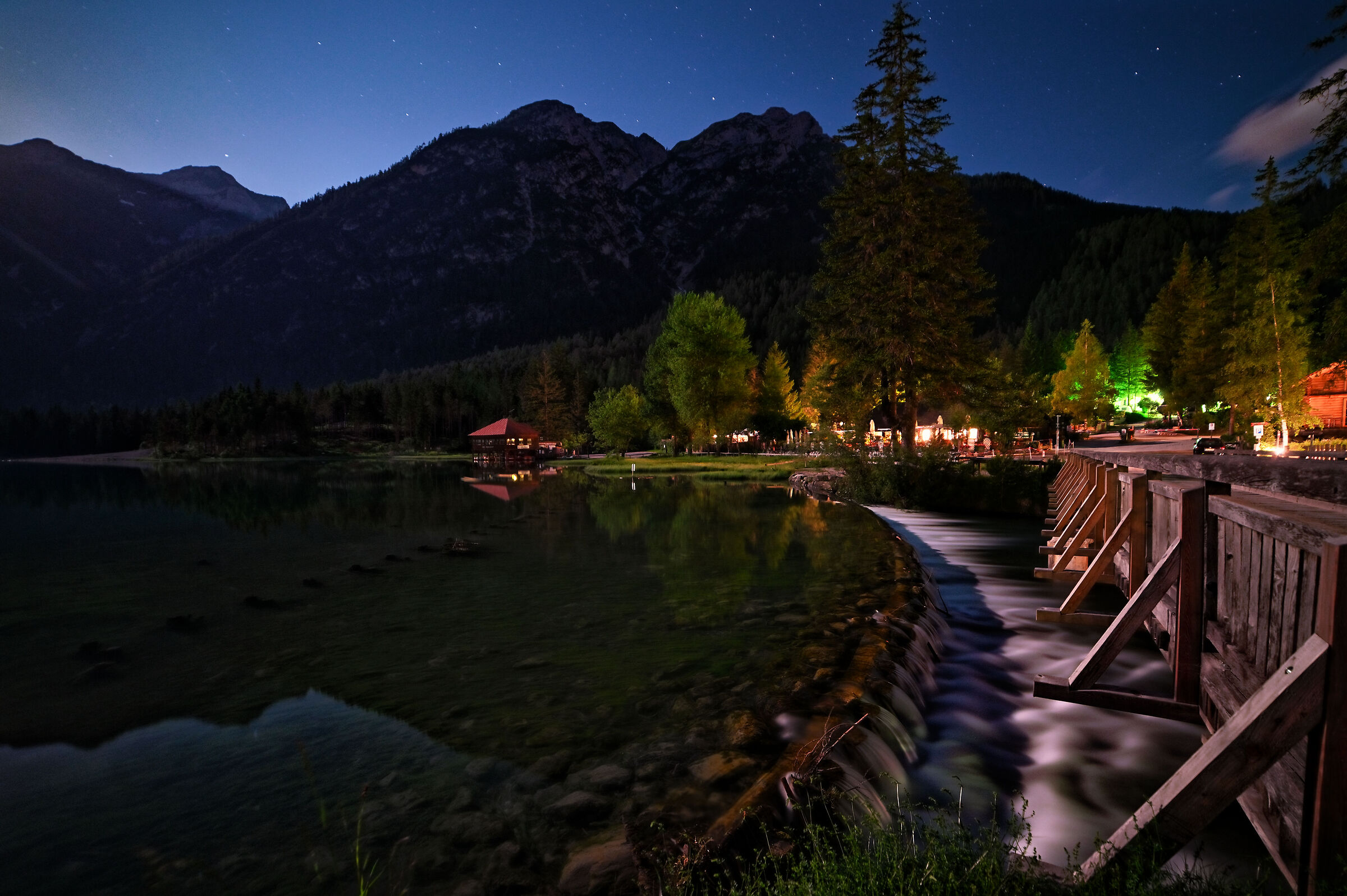Dobbiaco Lake by Night