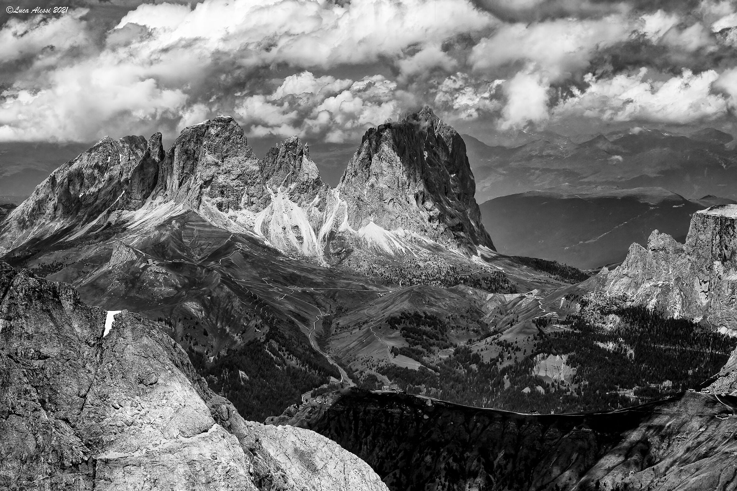 Sassolungo from Marmolada