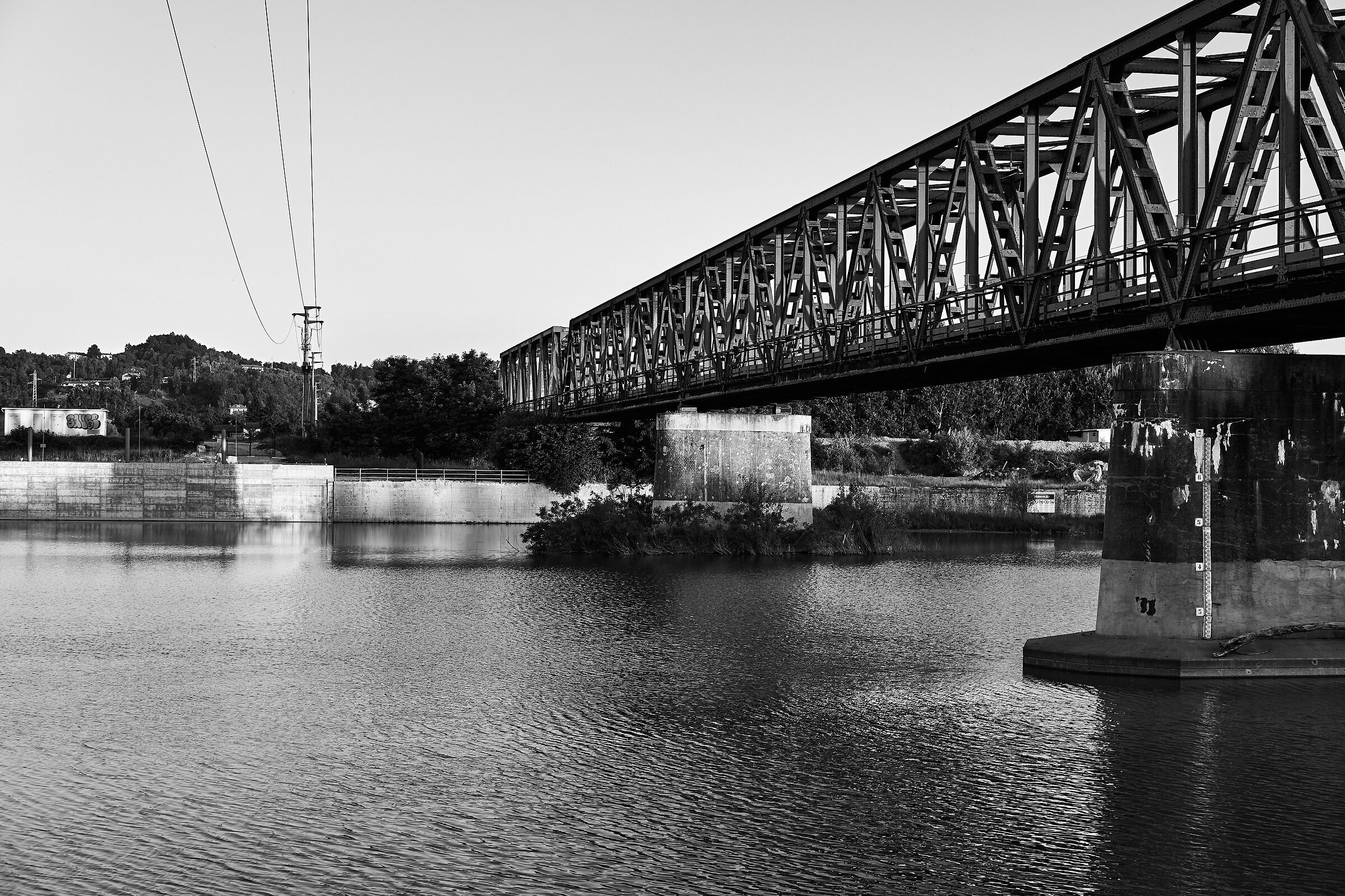 Railway bridge over the river