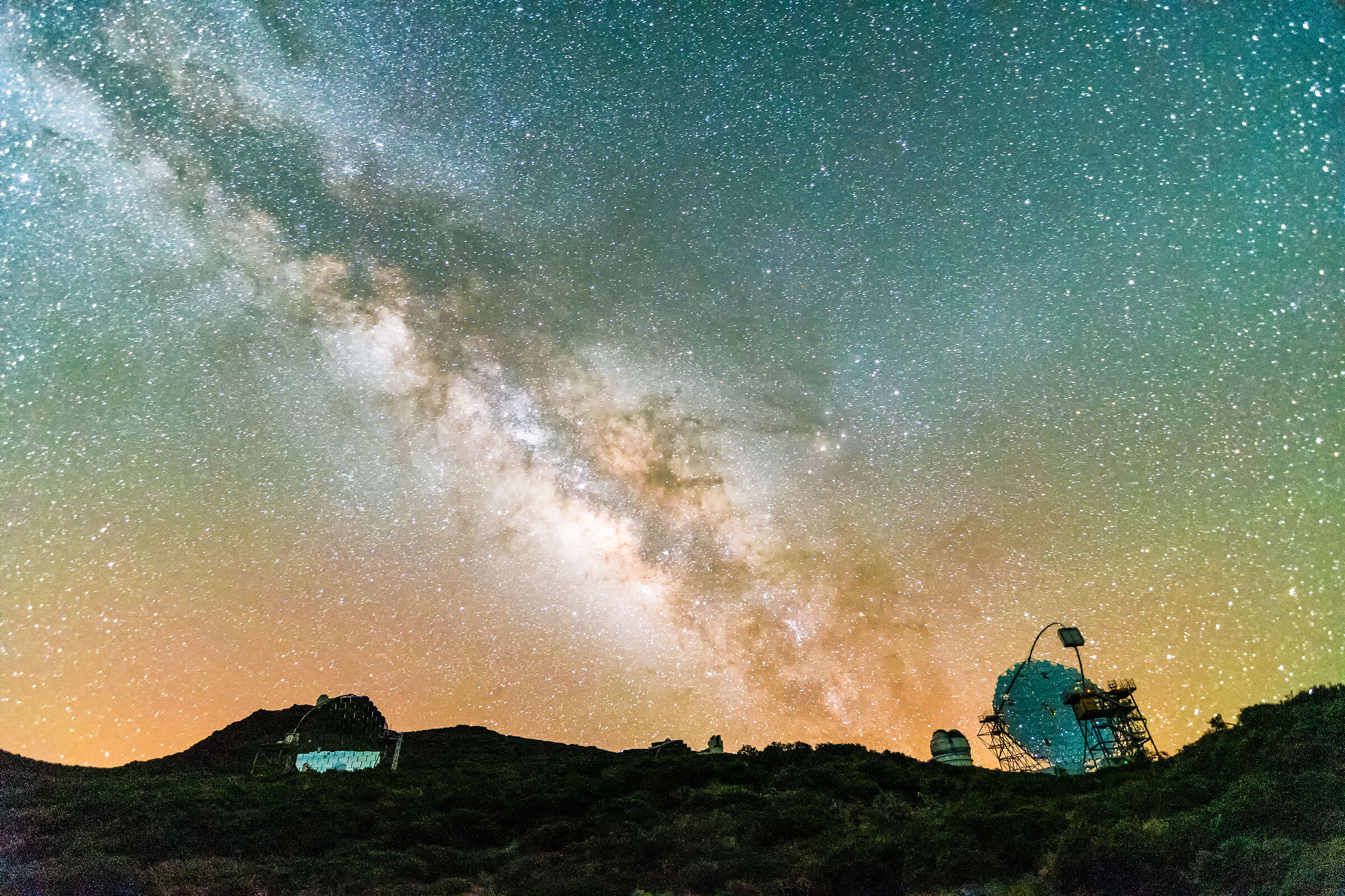 Nucleo della Via Lattea sull'osservatorio magico