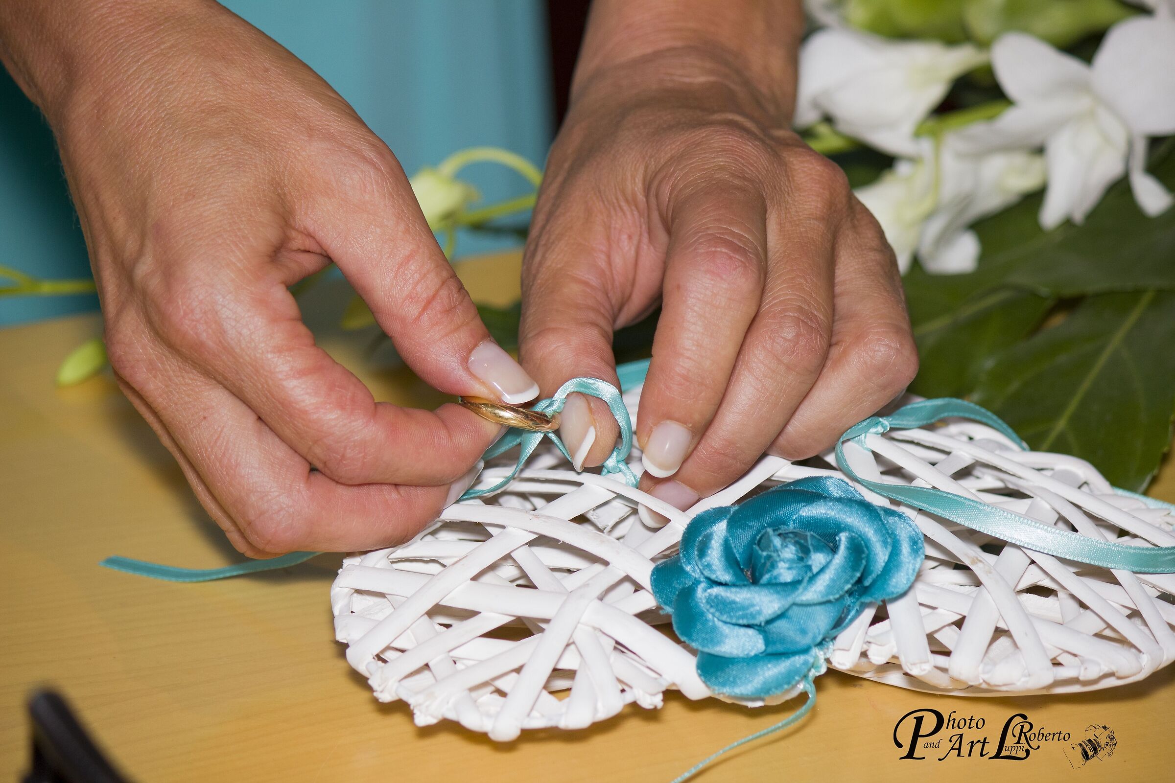 Bride intent on ferrare the groom ;)