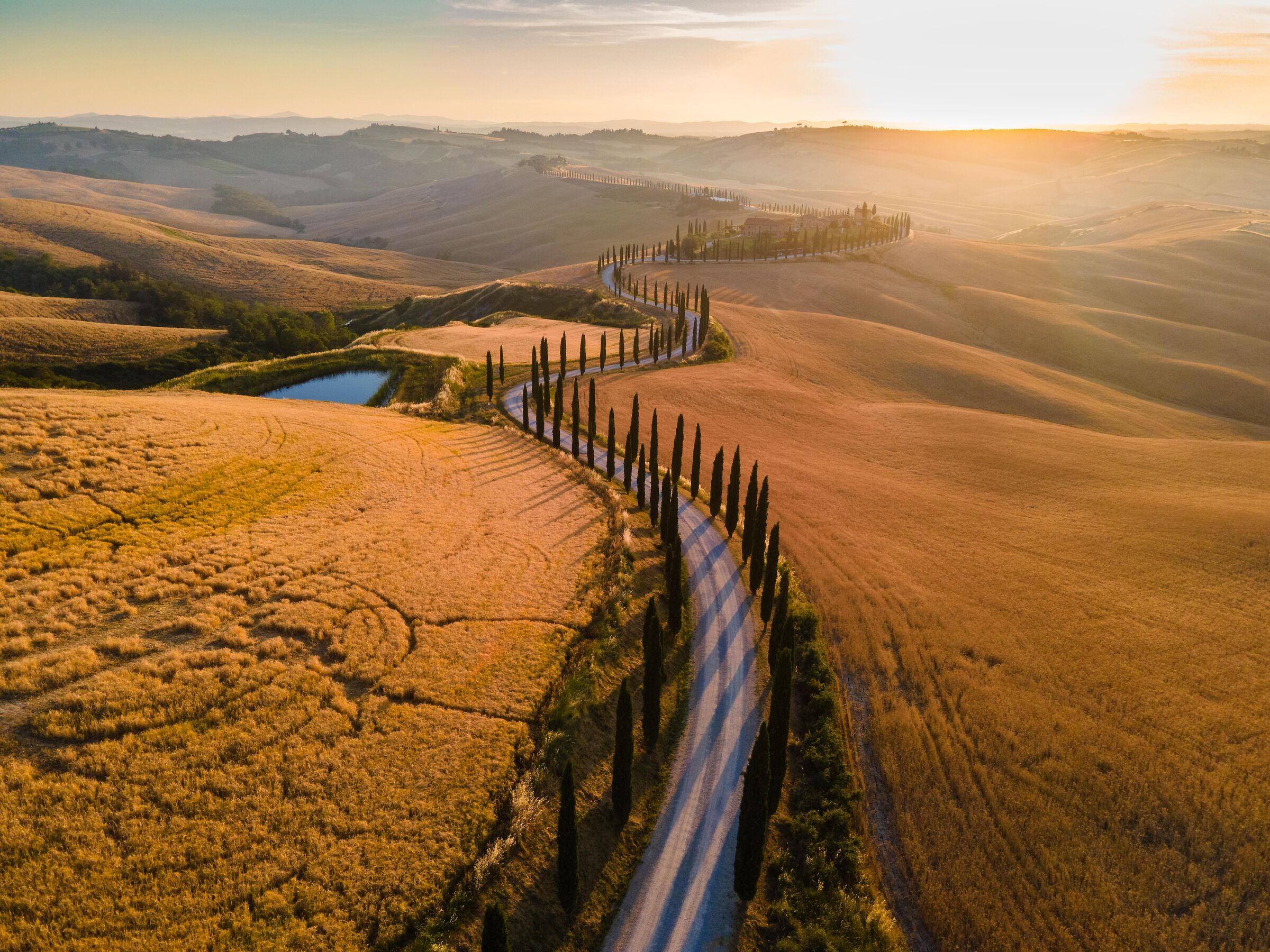Val d'Orcia, tramonto