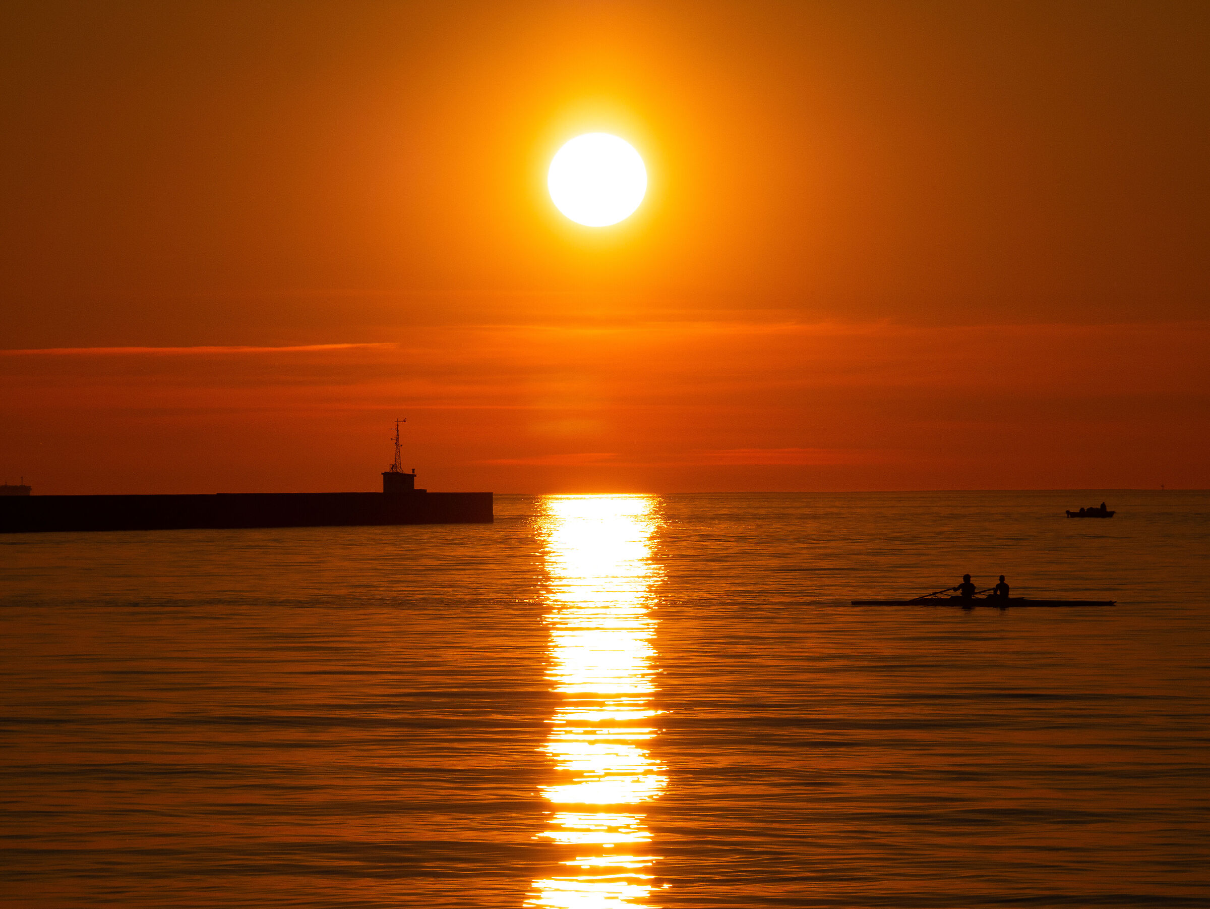 tramonto in canoa