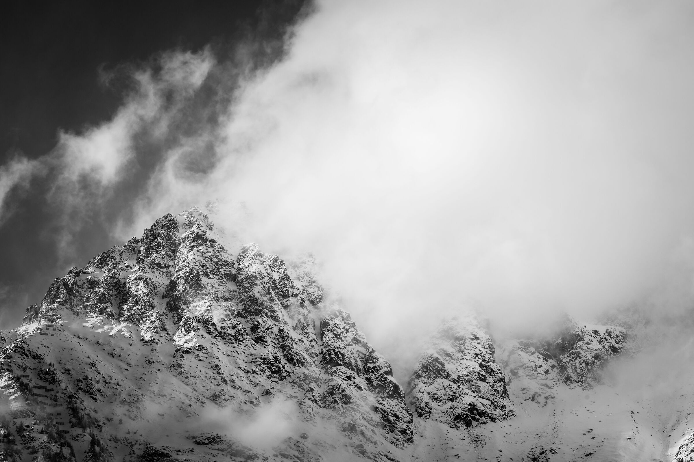 Clouds and mountains
