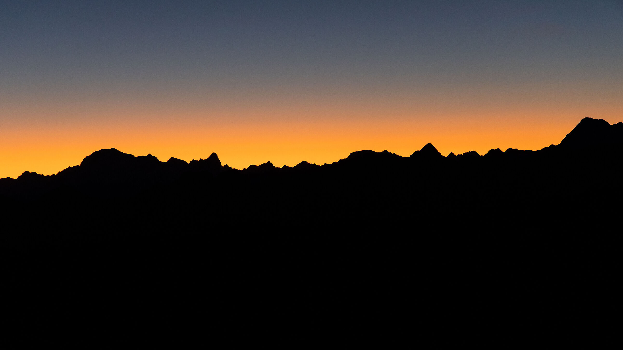 Mountains in profile