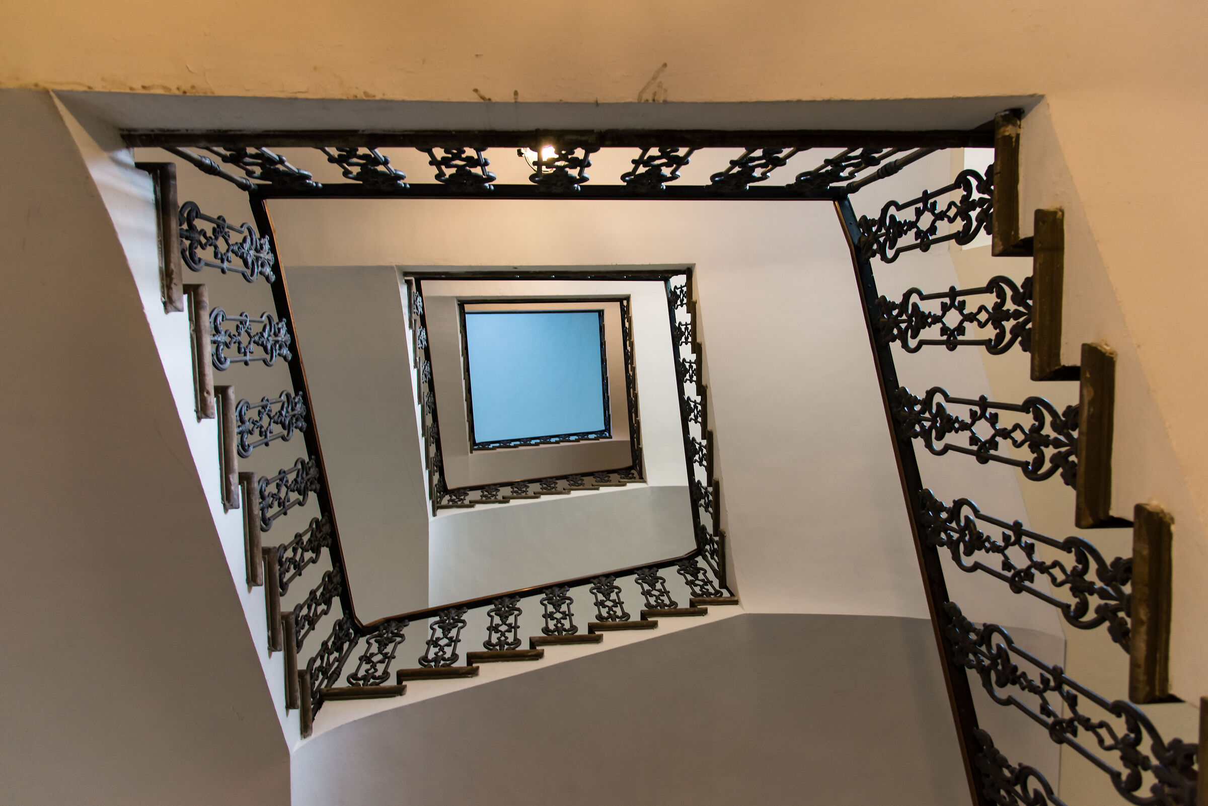 The stairs of the condominium