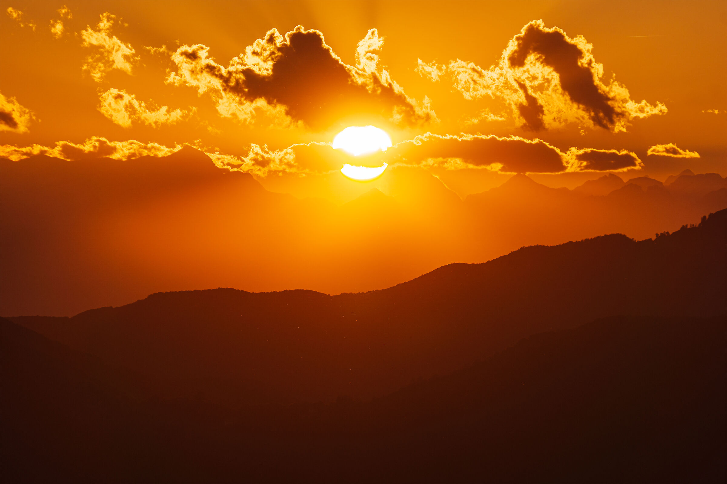 Sunset Over the Alps