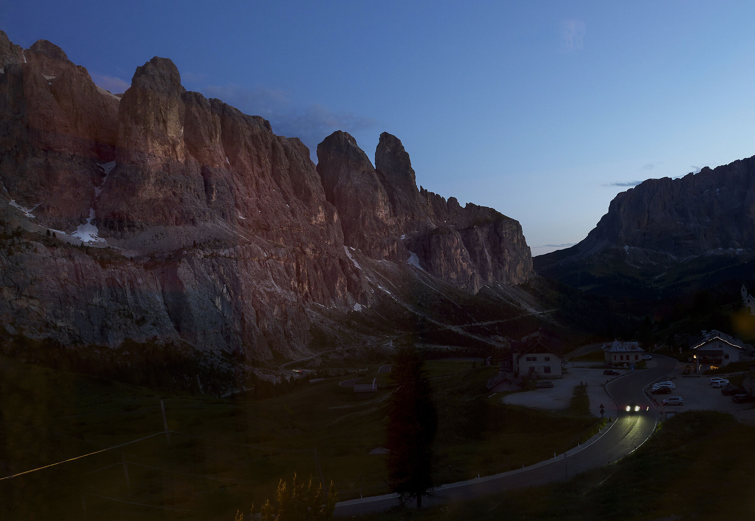 Saddle group after sunset in color