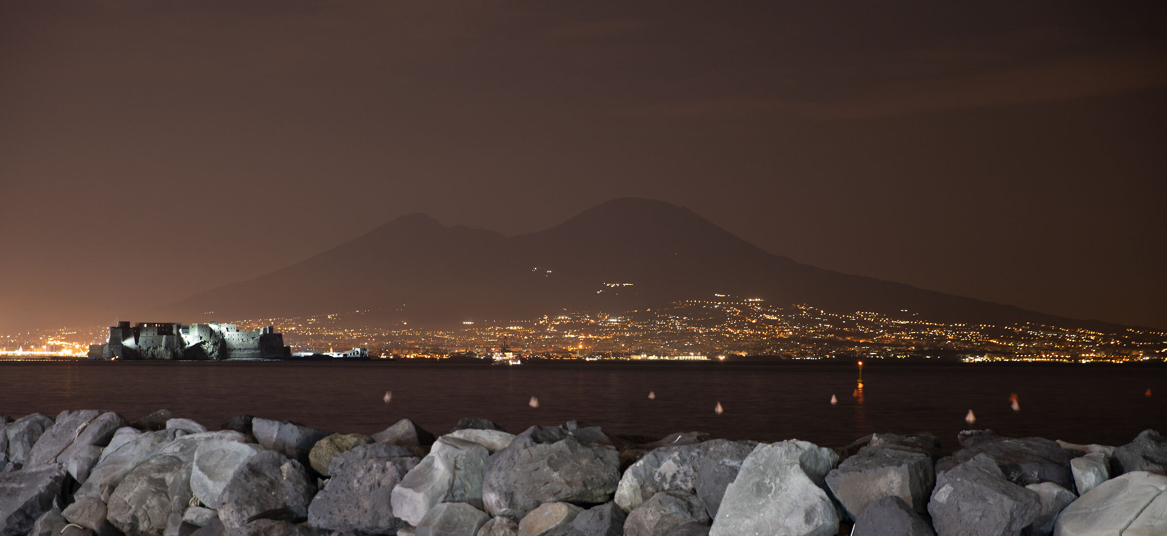 Vesuvius view at night