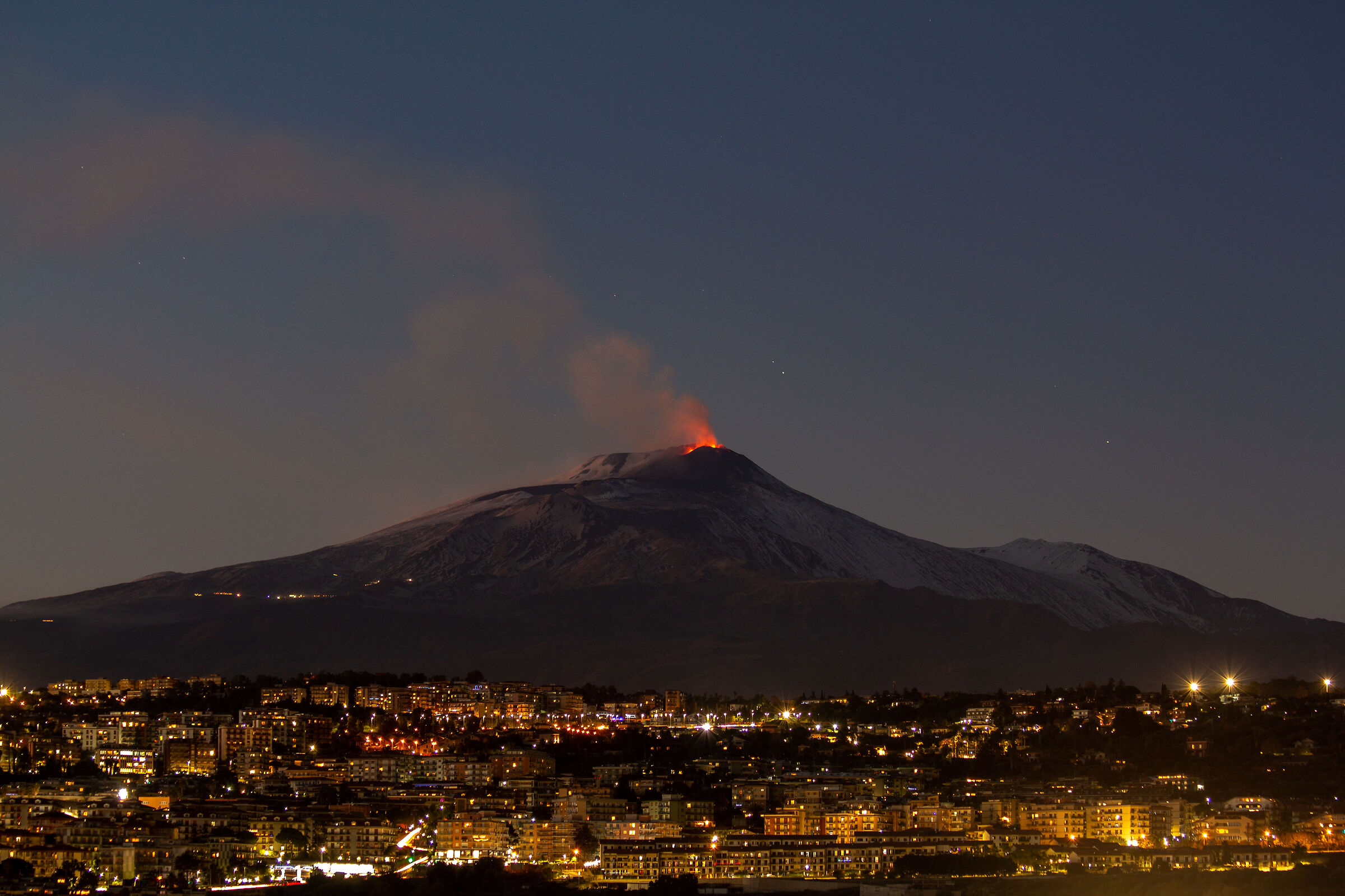 Volcanic sunset, 14 December 2021, Etna.