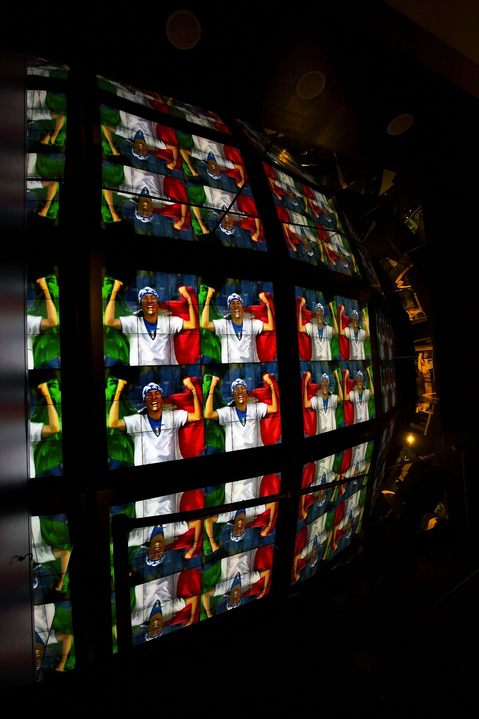 Blue Champions under the grey sky of England