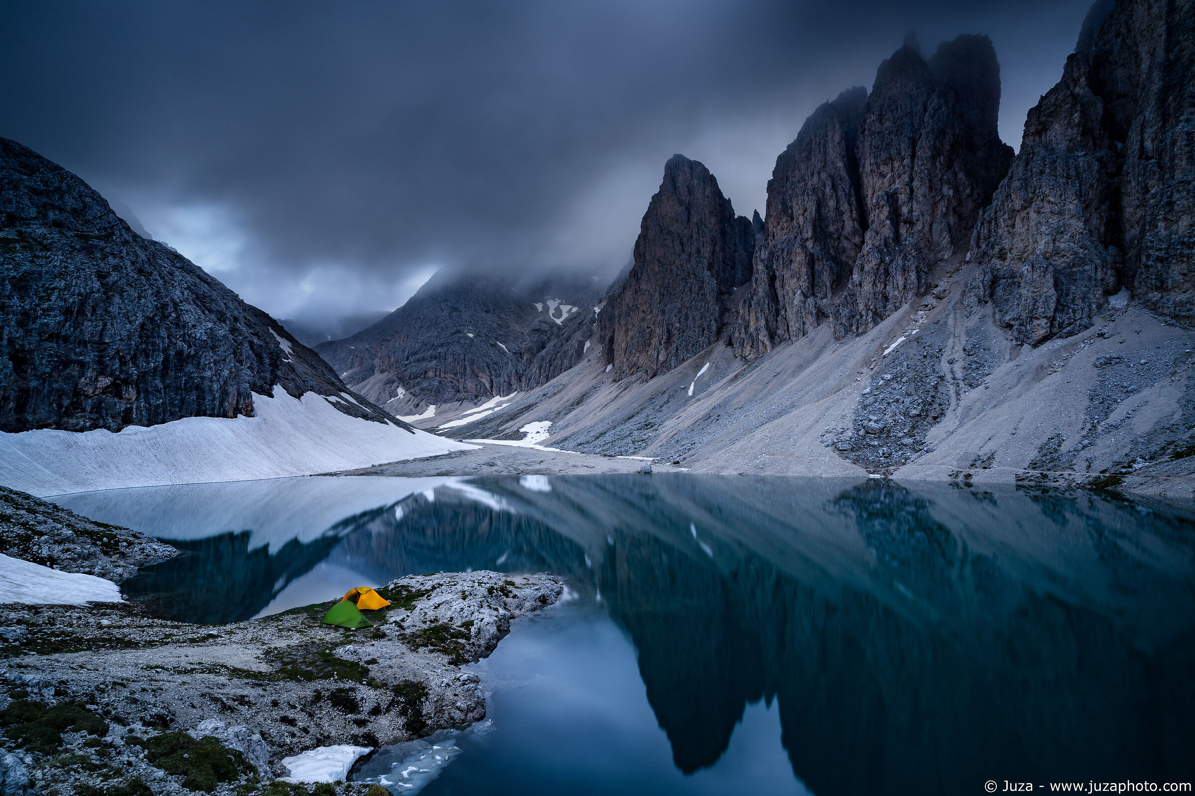 The base camp at Antermoia, 2500mt