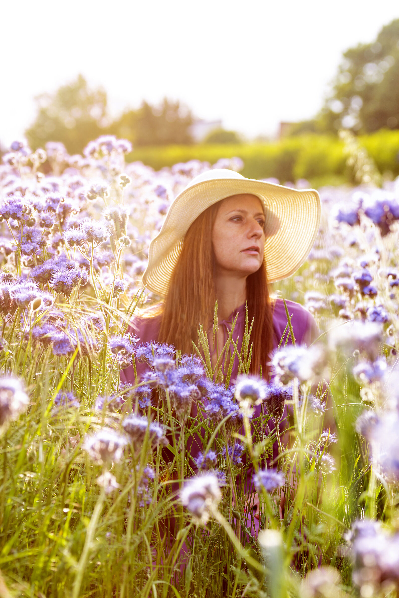 Laura among the flowers