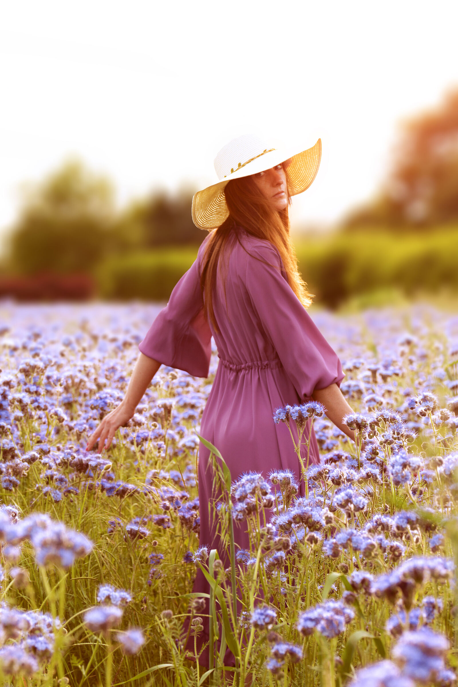 Laura surprise among the flowers