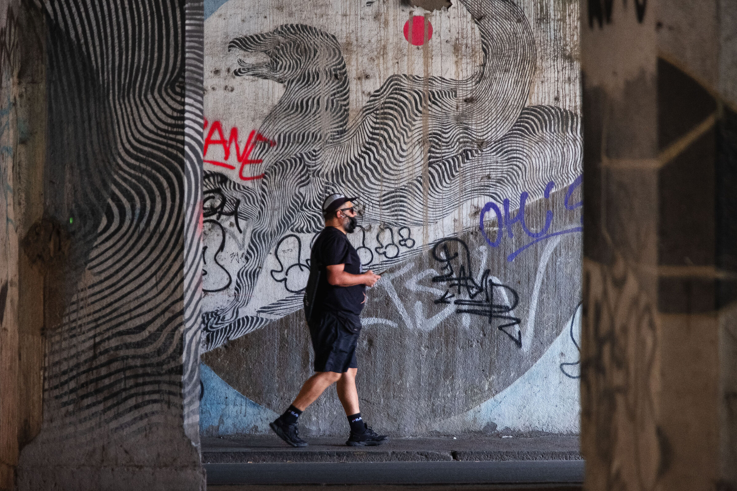 Under the Ostiense bridge